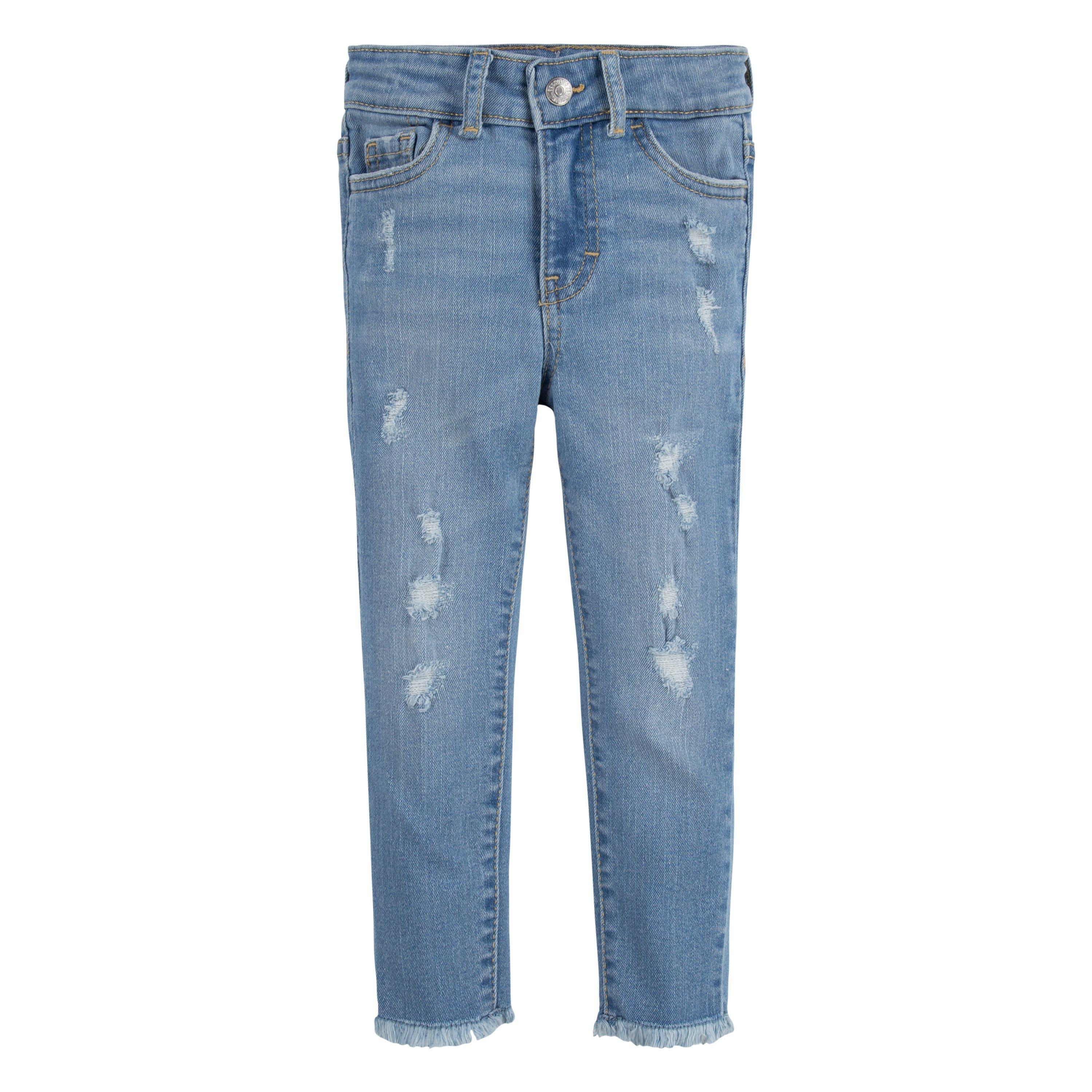 Levi's 720 High Rise Super Skinny Lt Wash Toddler Girls' Blue Denim Jeans - BLUE Thumbnail View 8