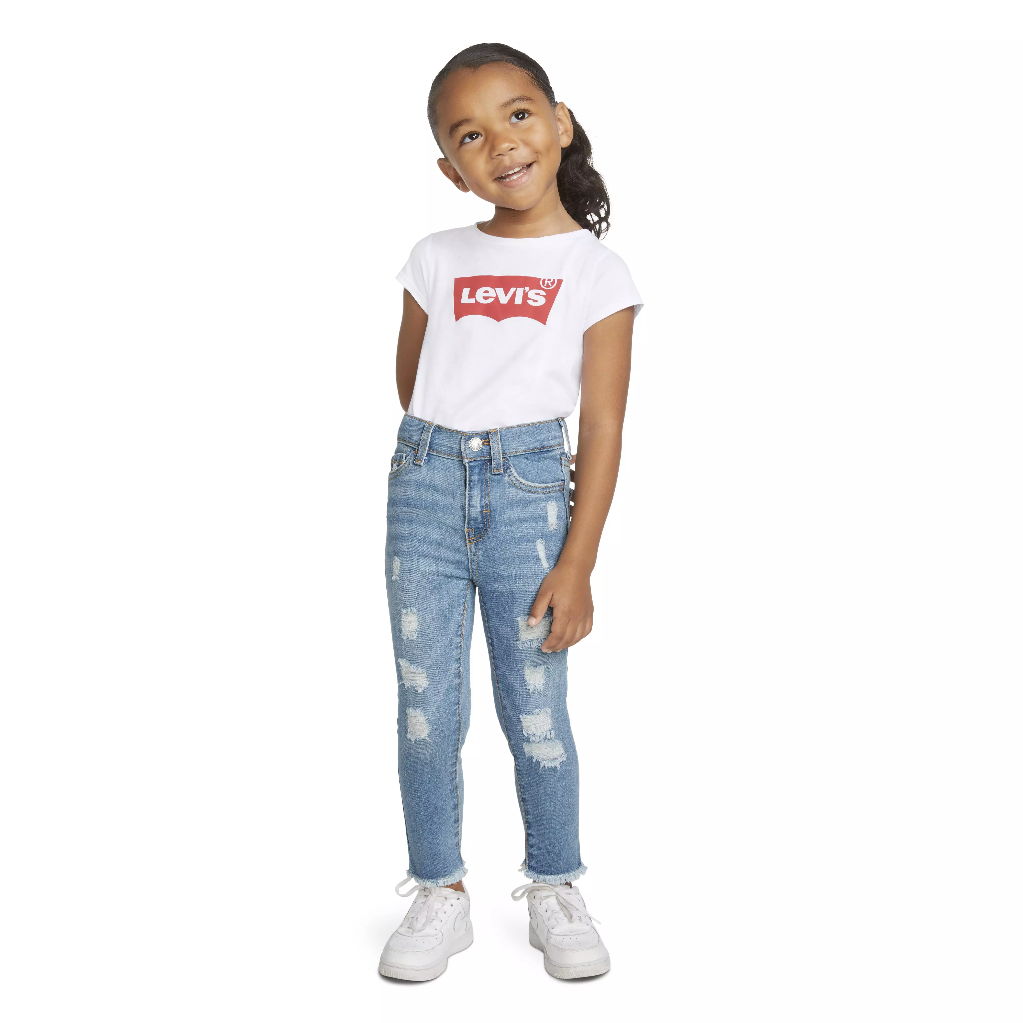 Levi's 720 High Rise Super Skinny Lt Wash Toddler Girls' Denim Jeans - Blue - BLUE