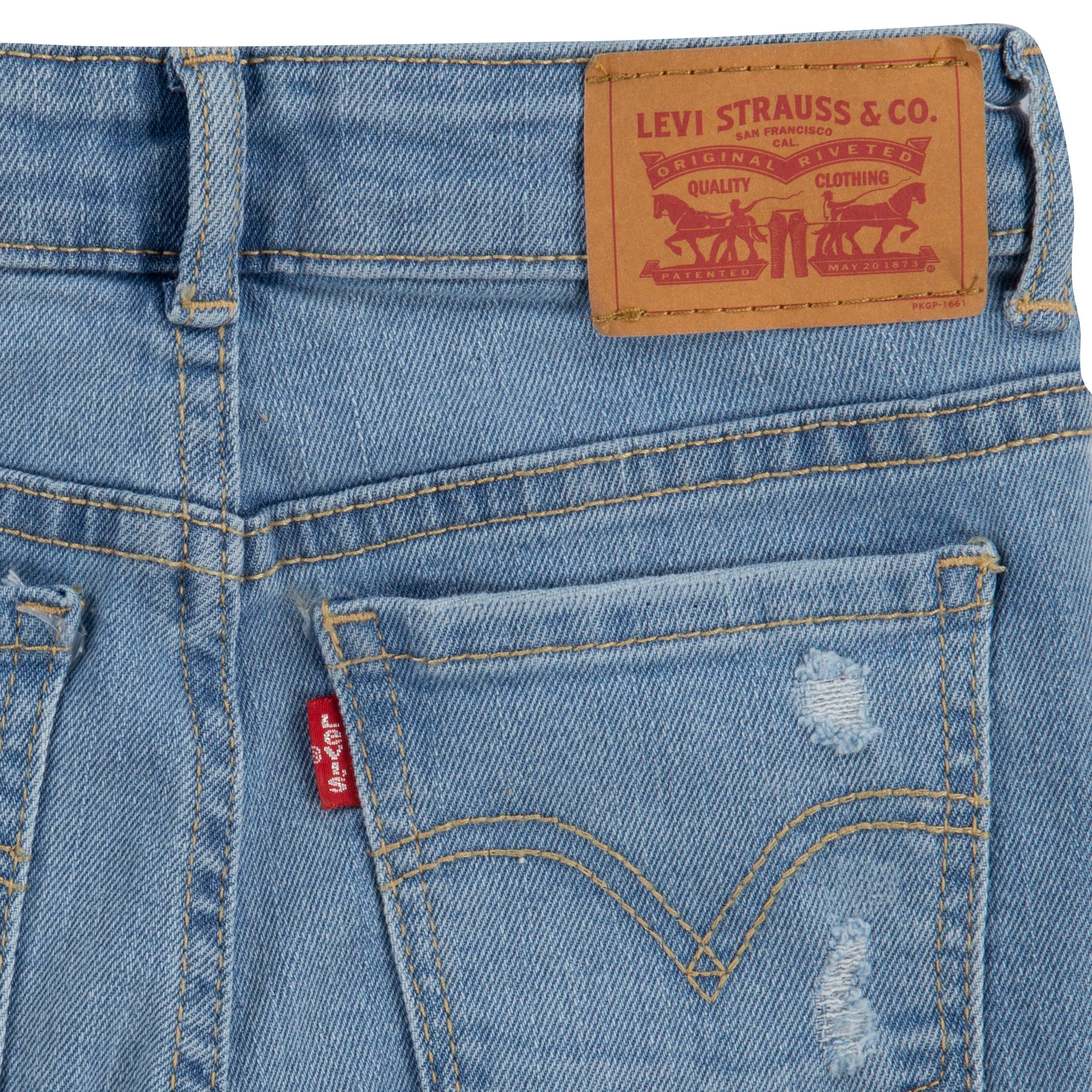 Levi's 720 High Rise Super Skinny Lt Wash Little Girls' Denim Jeans - Blue - BLUE Thumbnail View 7