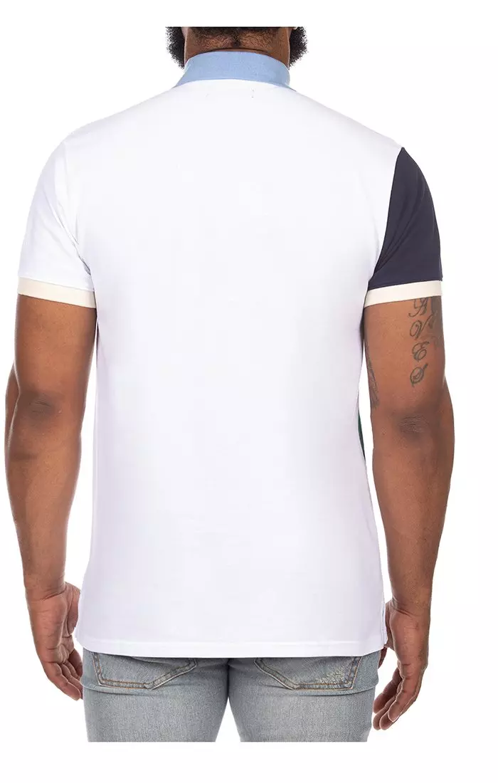 AKOO Men's Ambush Short Sleeve Polo - WHITE