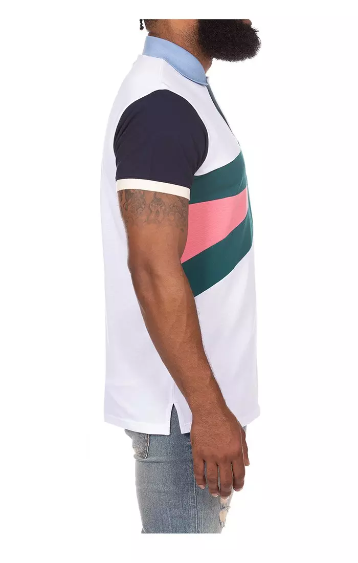 AKOO Men's Ambush Short Sleeve Polo - WHITE