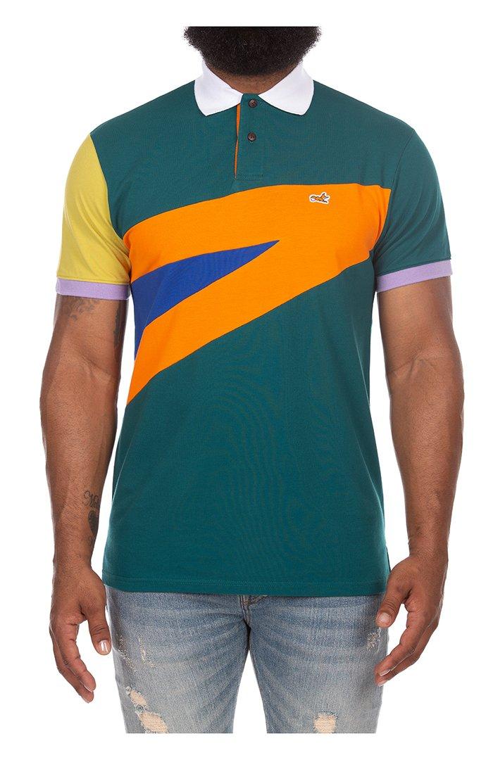 AKOO Men's Ambush Short Sleeve Polo - DK GREEN Thumbnail View 1