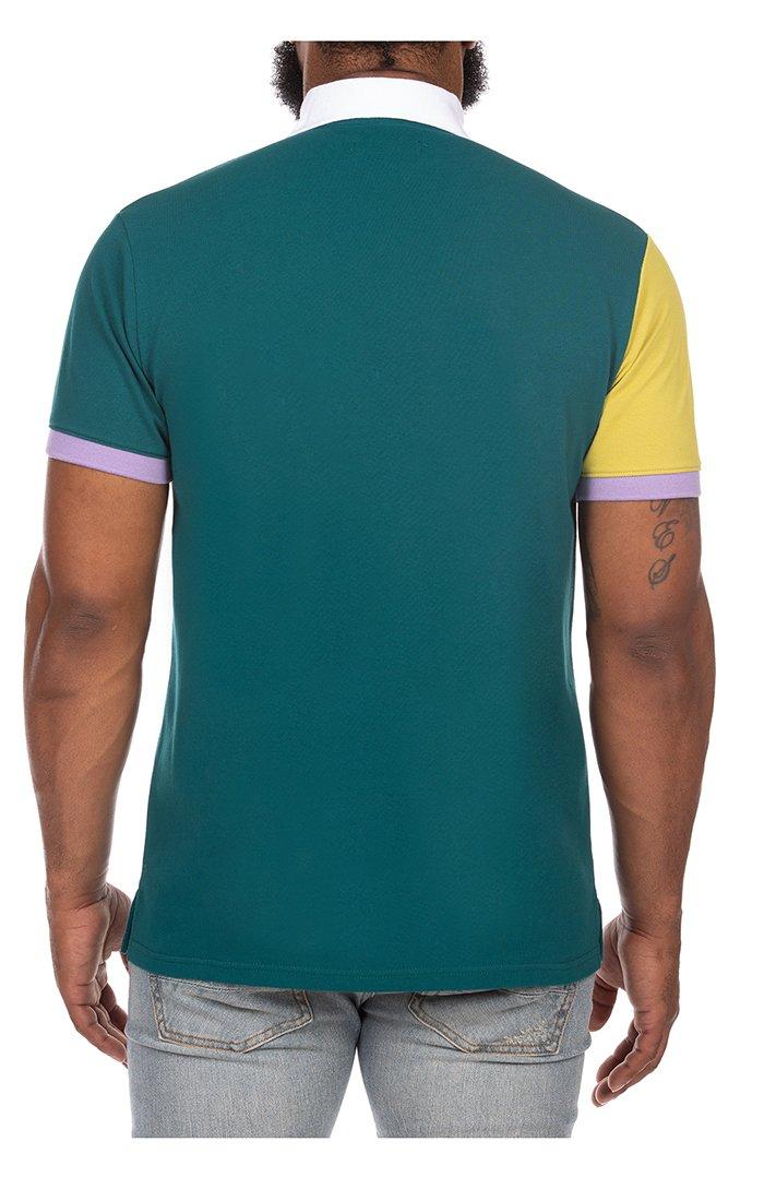 AKOO Men's Ambush Short Sleeve Polo - DK GREEN Thumbnail View 2
