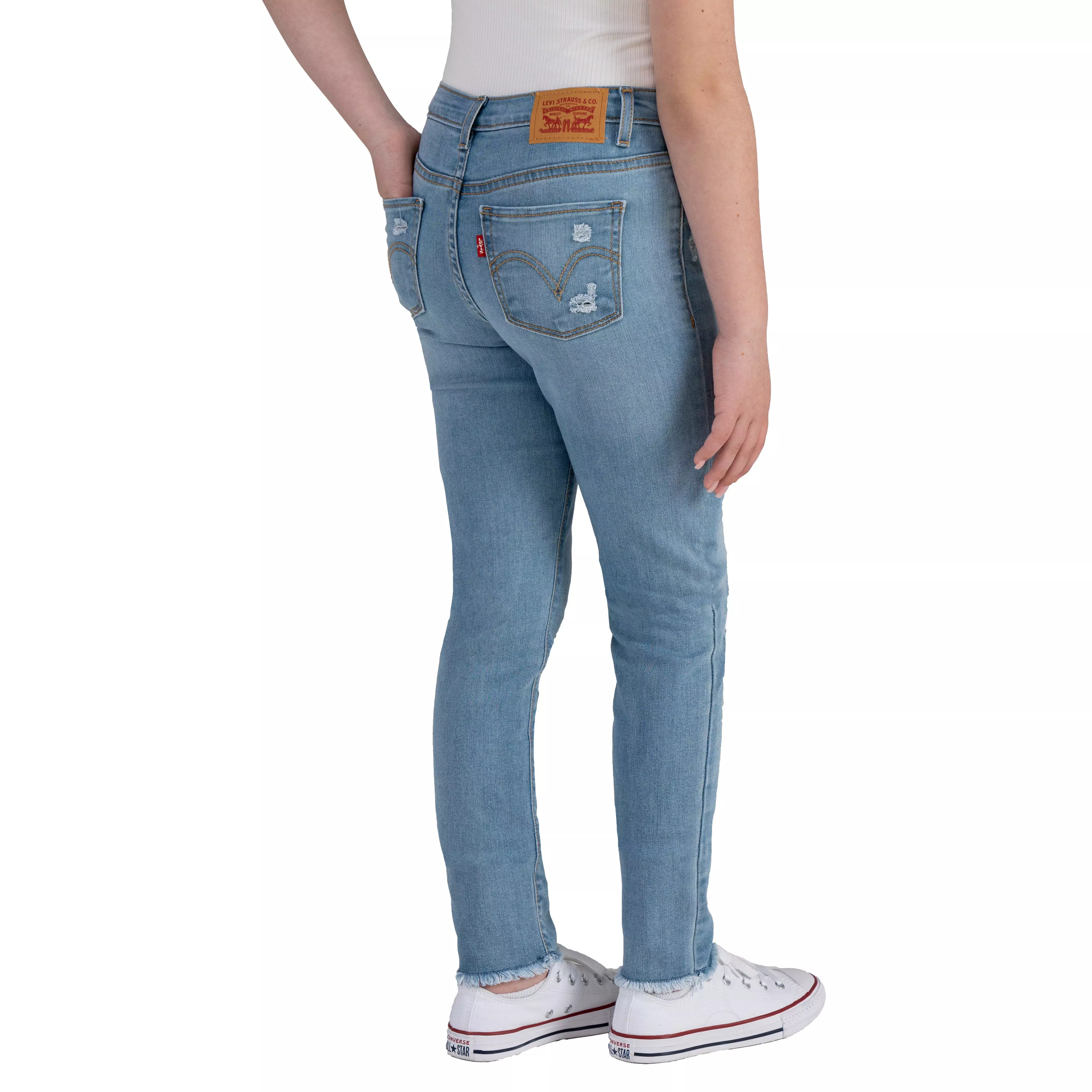 Levi's 720 High Rise Super Skinny Lt Wash Big Girls' Denim Jeans - Blue - BLUE