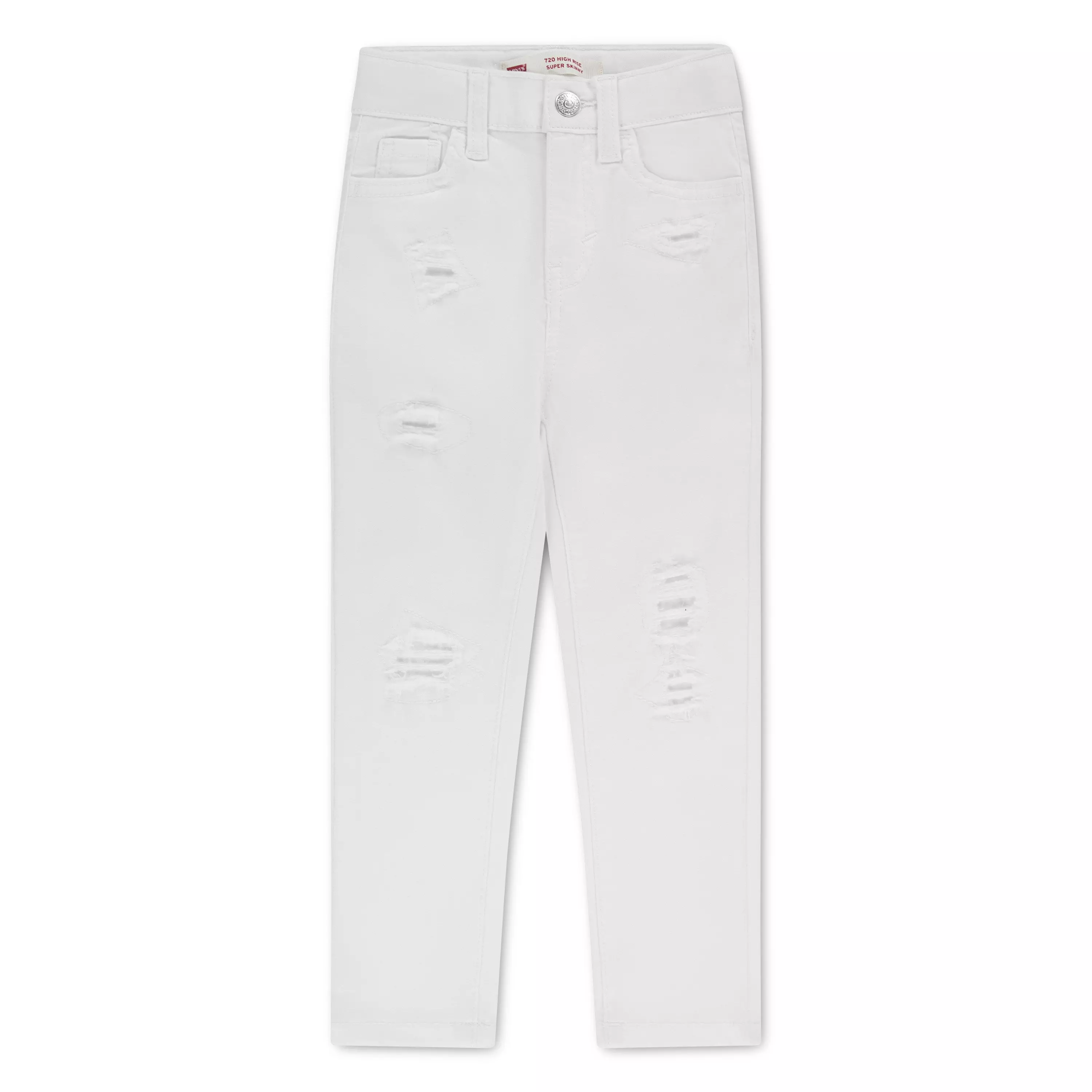 Levi's 720 High Rise Super Skinny White Wash Big Girls' White Denim Jeans - WHITE