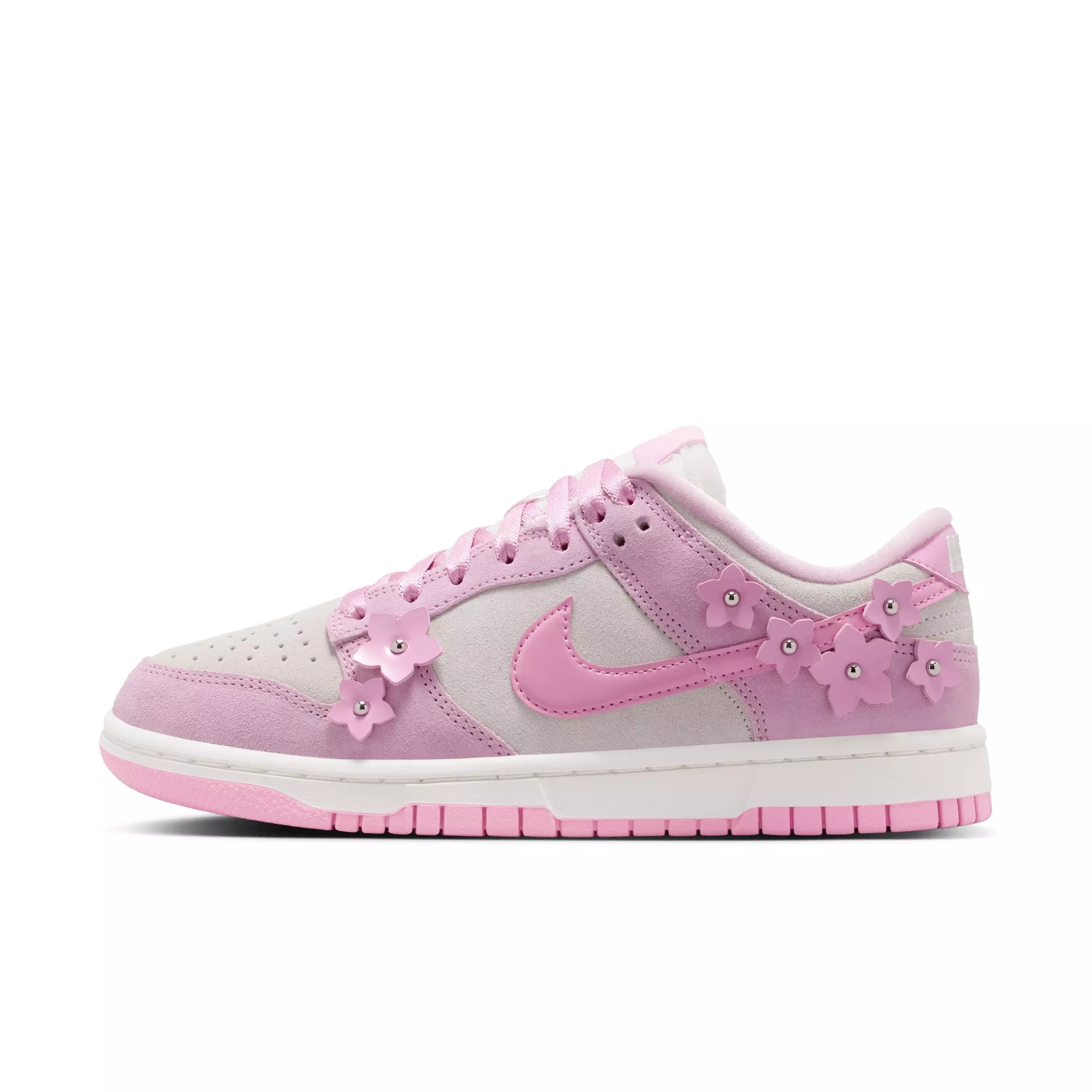 Nike Dunk Low SE Florette "Pink Foam/Sail/Pink Rise" Women's Shoe - PINK/SAIL/PINK