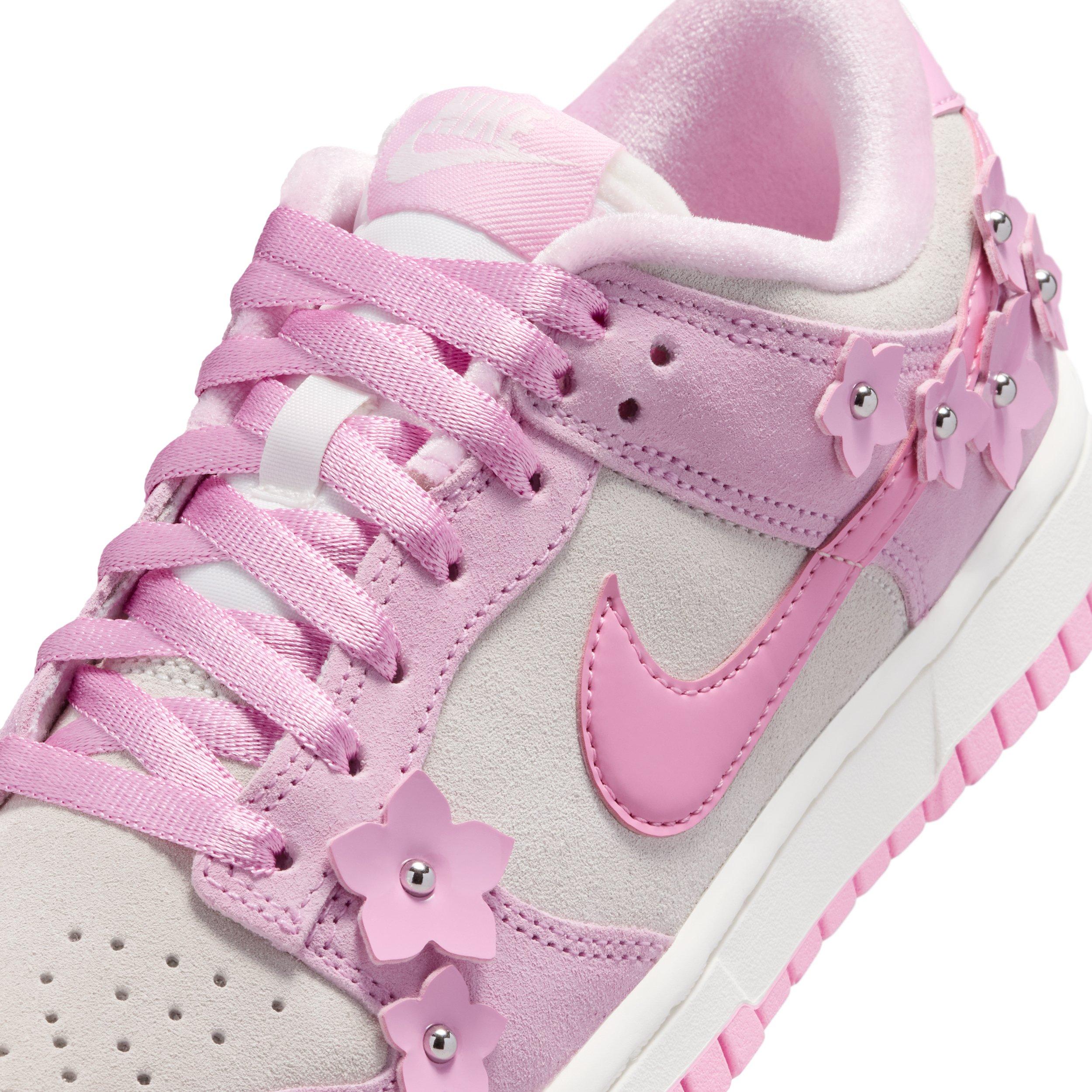 Nike Dunk Low SE Florette "Pink Foam/Sail/Pink Rise" Women's Shoe - PINK/SAIL/PINK Thumbnail View 7