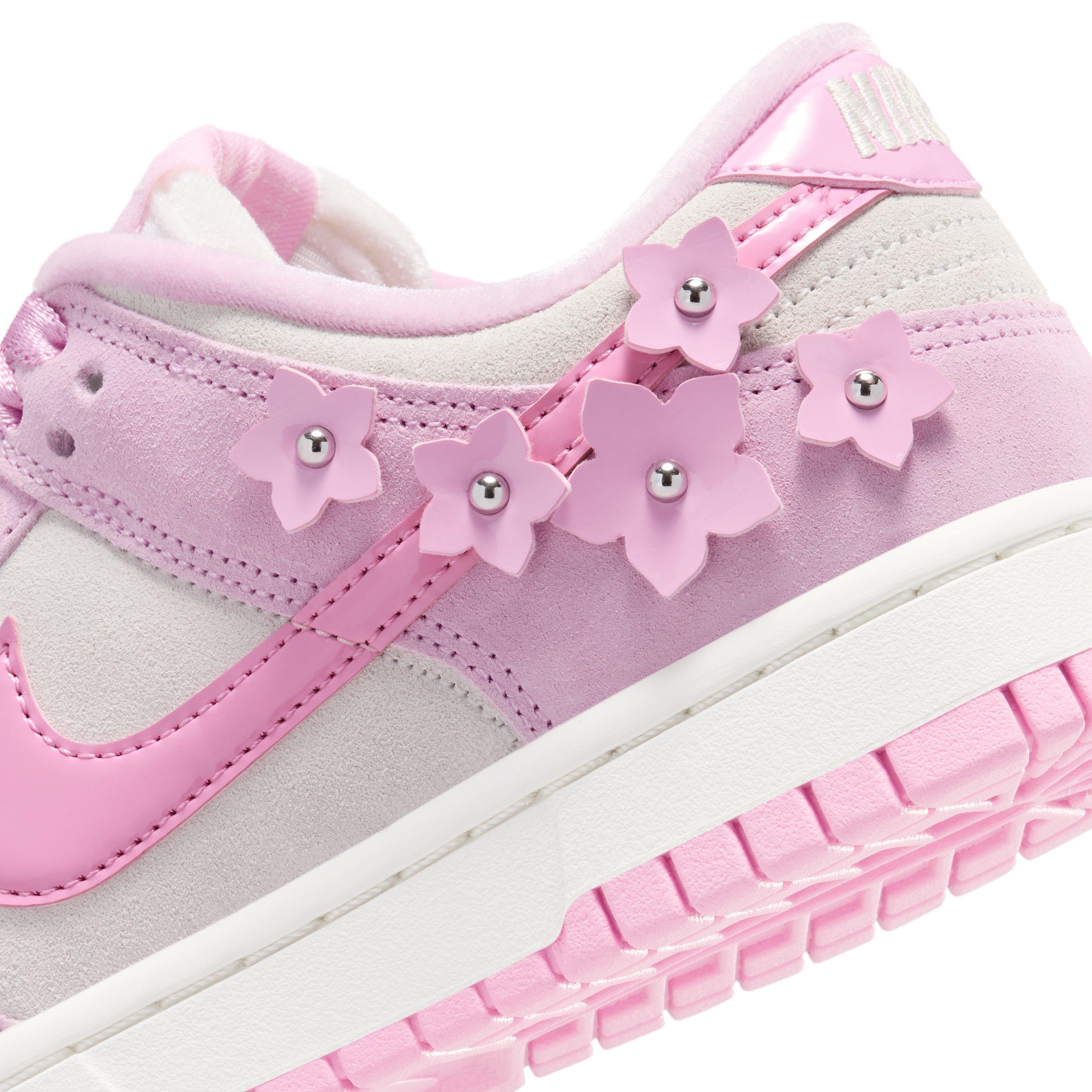 Nike Dunk Low SE Florette "Pink Foam/Sail/Pink Rise" Women's Shoe - PINK/SAIL/PINK Thumbnail View 8