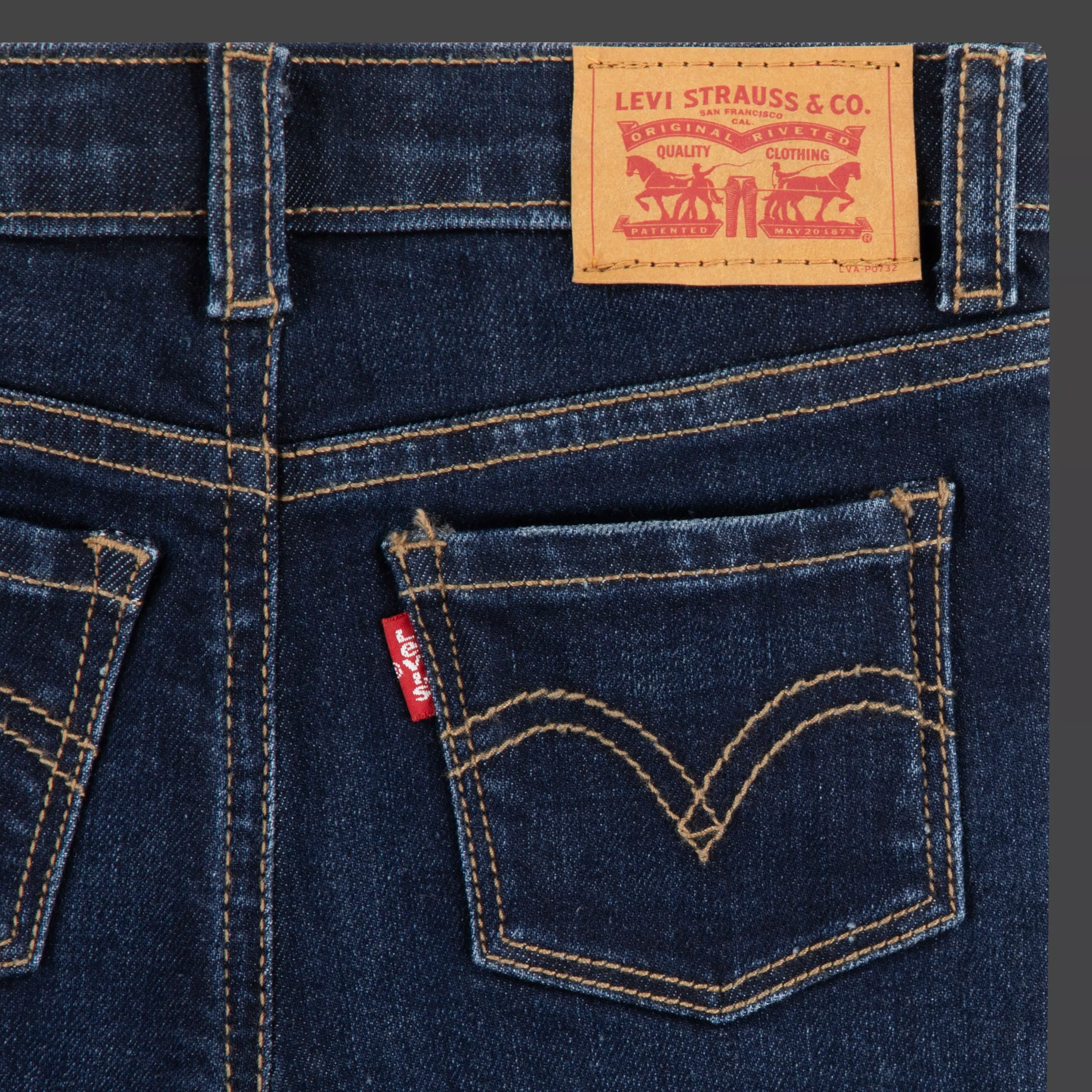 Levi's 720 High Rise Super Skinny Dk Wash Toddler Girls' Dk Blue Denim Jeans - DK BLUE