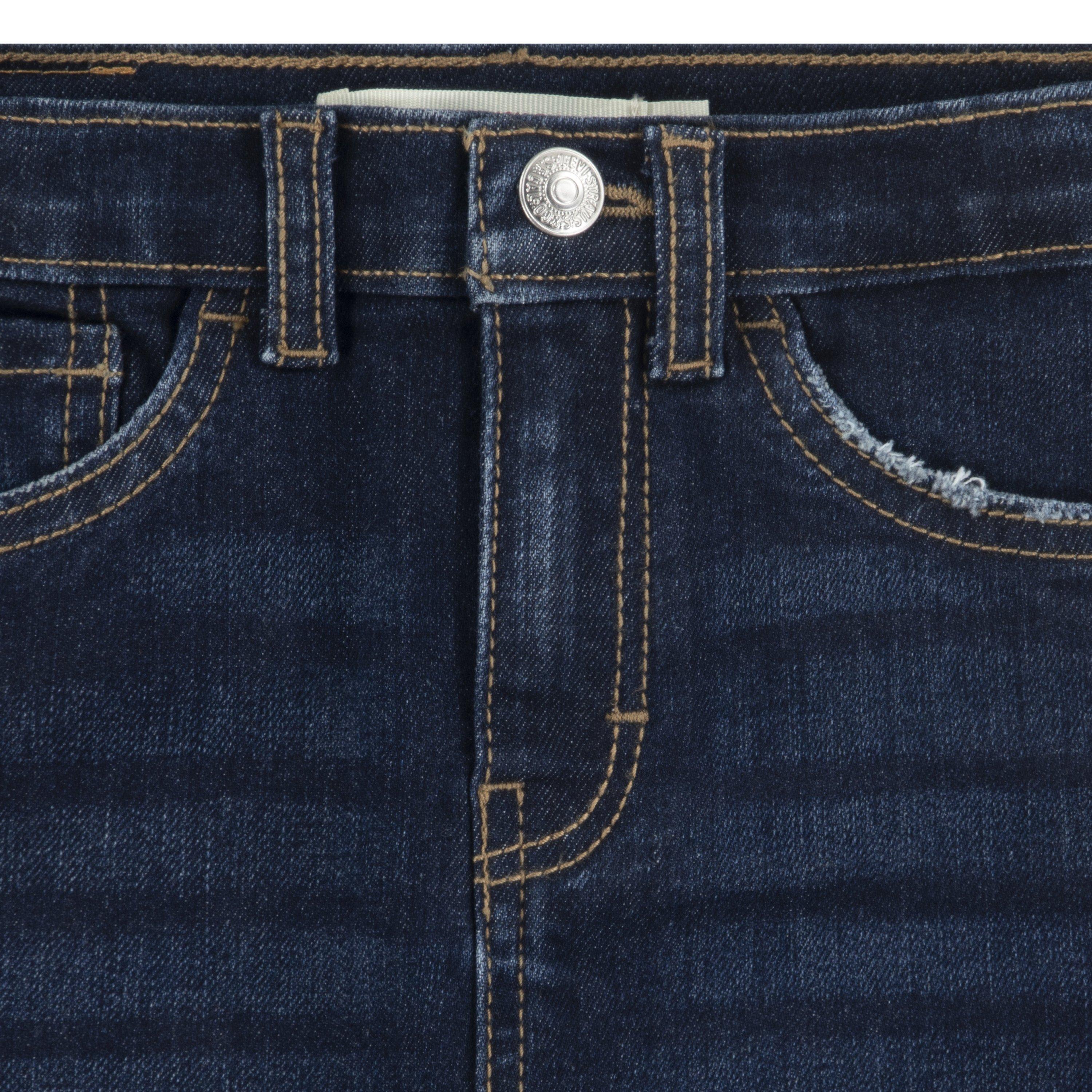 Levi's Little Girls' 720 High Rise Super Skinny Dk Wash Dk Blue Denim Jeans - DK BLUE Thumbnail View 3
