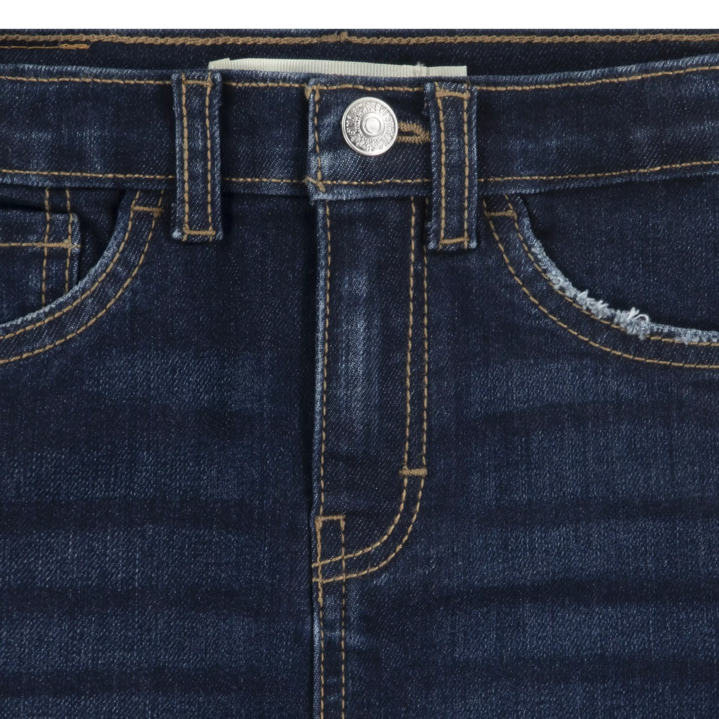 Levi's Little Girls' 720 High Rise Super Skinny Dk Wash Dk Blue Denim Jeans - DK BLUE