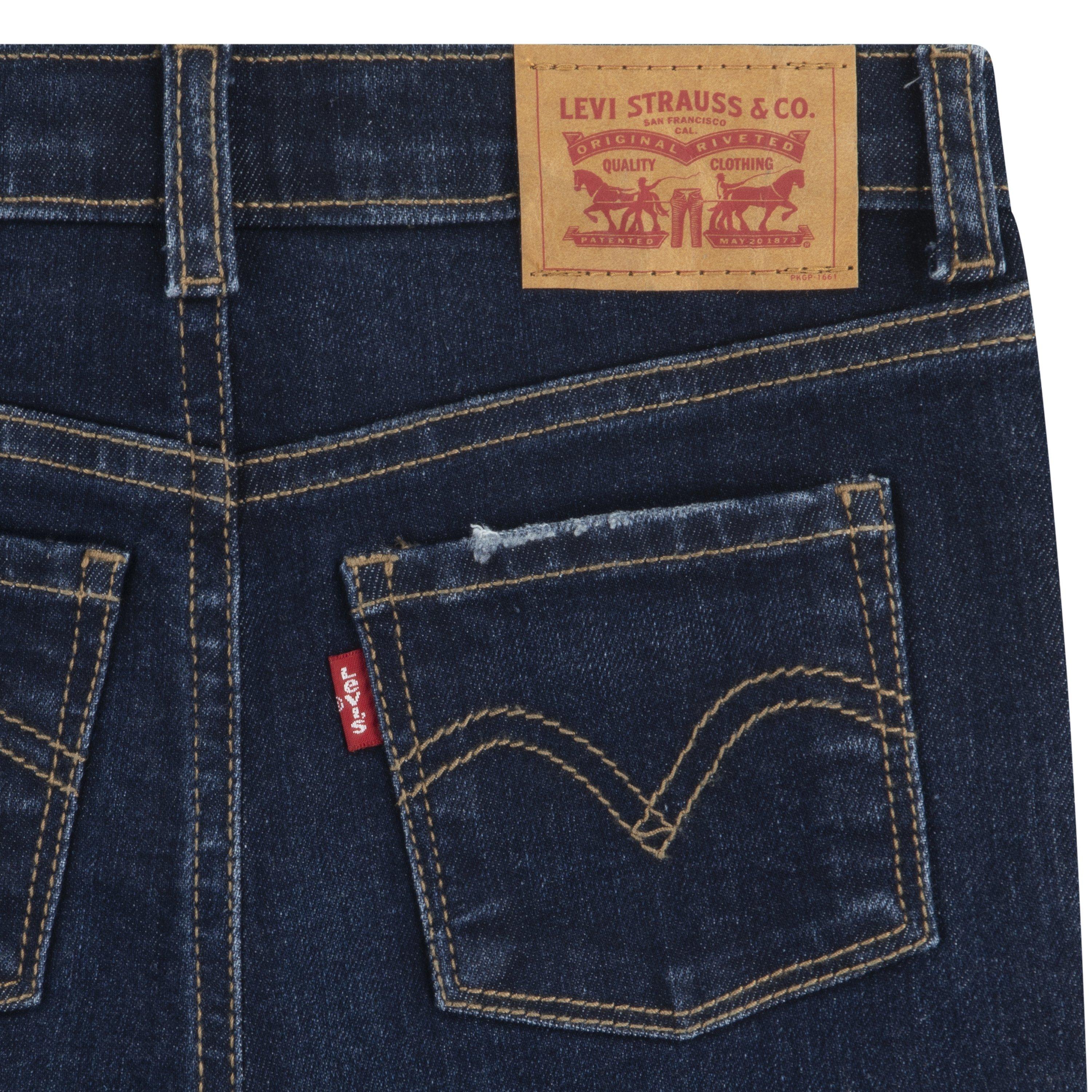 Levi's Little Girls' 720 High Rise Super Skinny Dk Wash Dk Blue Denim Jeans - DK BLUE Thumbnail View 6