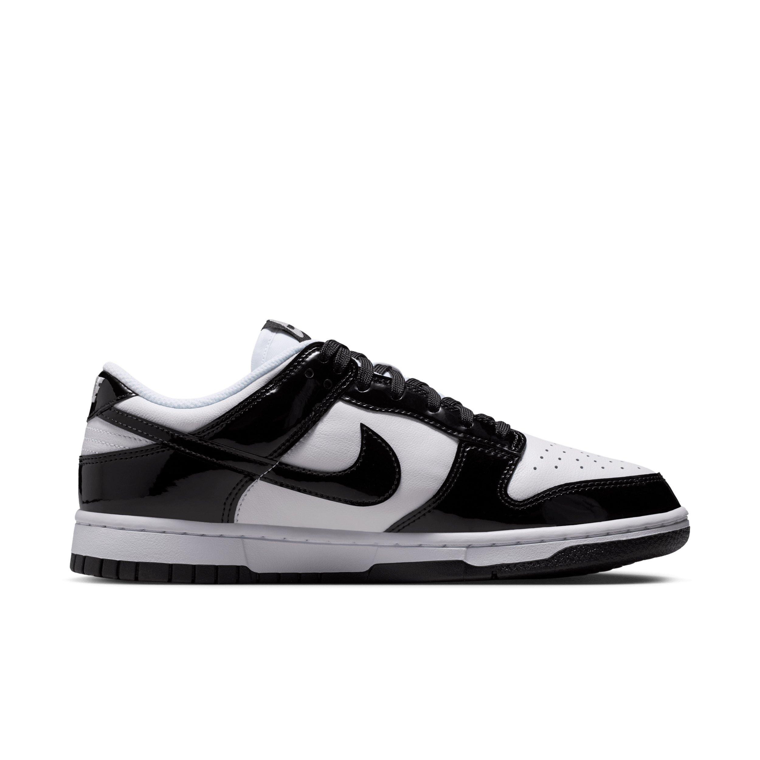Nike Dunk Low SE "White/White/Metallic Silver/Black" Women's Shoe - WHITE/WHITE/SILVER/BLACK Thumbnail View 1