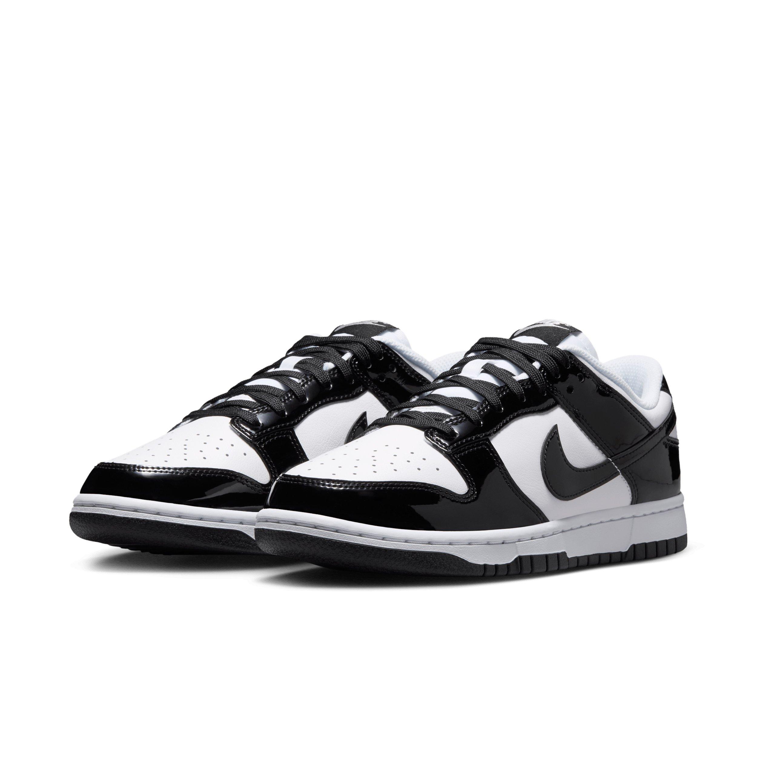 Nike Dunk Low SE "White/White/Metallic Silver/Black" Women's Shoe - WHITE/WHITE/SILVER/BLACK Thumbnail View 3