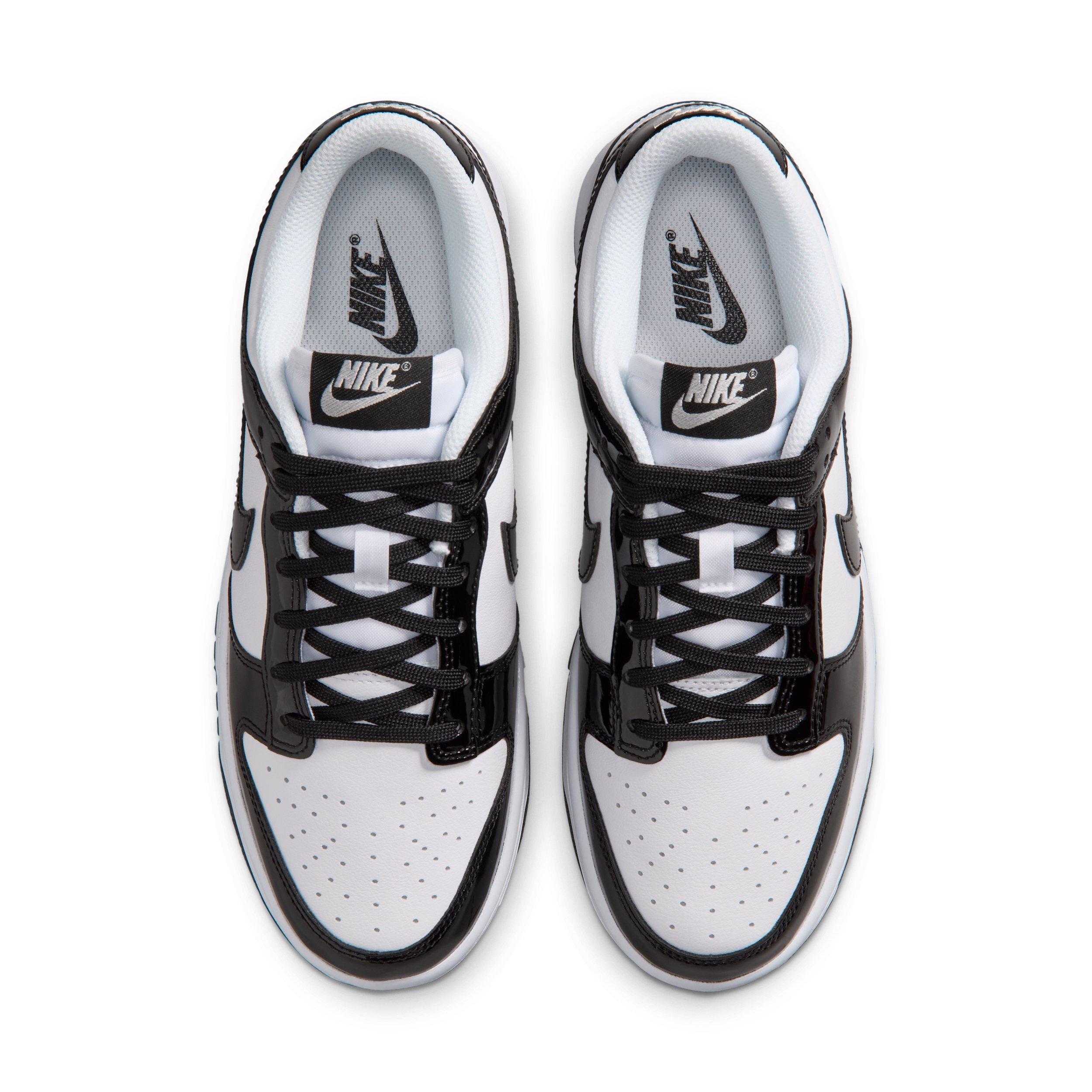 Nike Dunk Low SE "White/White/Metallic Silver/Black" Women's Shoe - WHITE/WHITE/SILVER/BLACK Thumbnail View 4