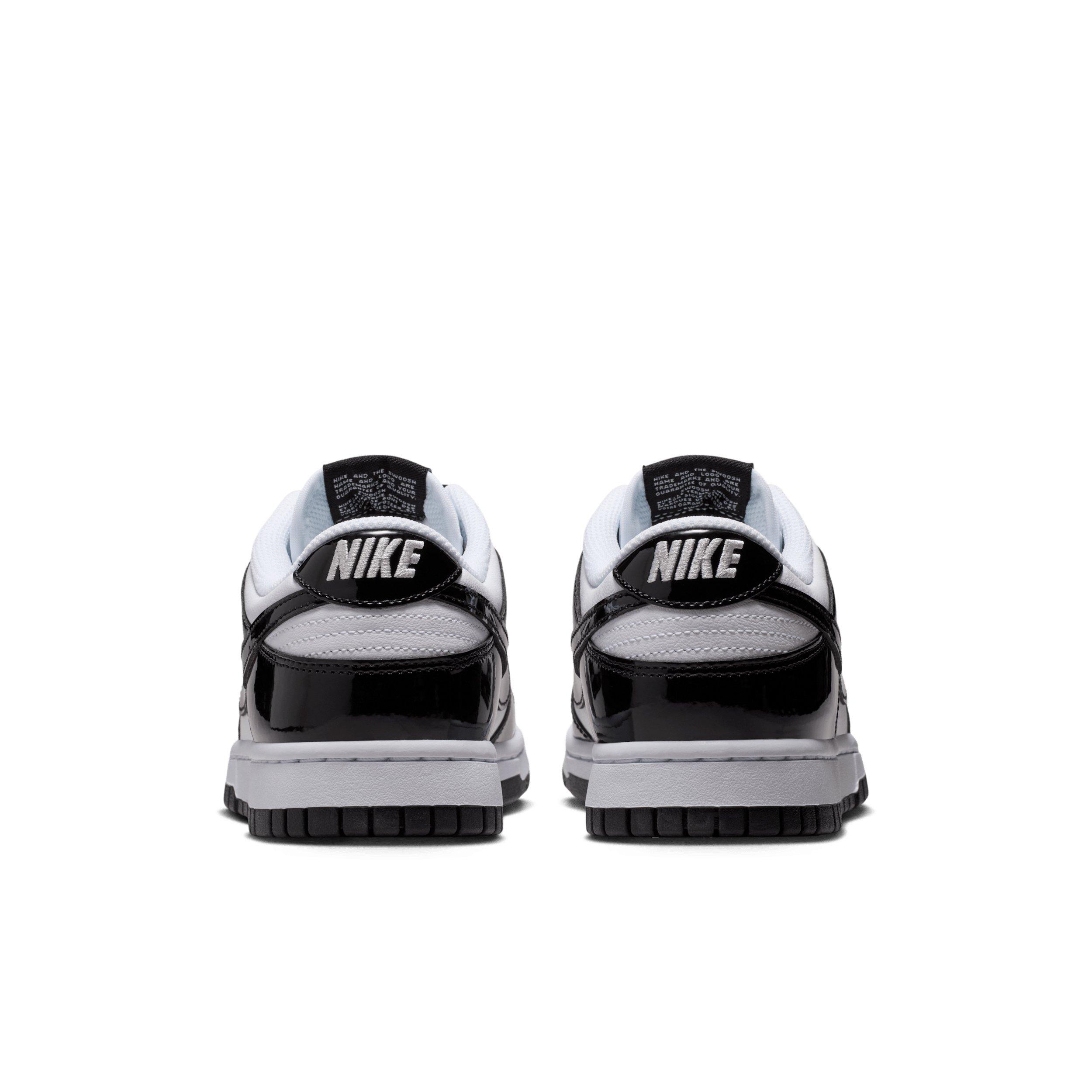 Nike Dunk Low SE "White/White/Metallic Silver/Black" Women's Shoe - WHITE/WHITE/SILVER/BLACK Thumbnail View 5