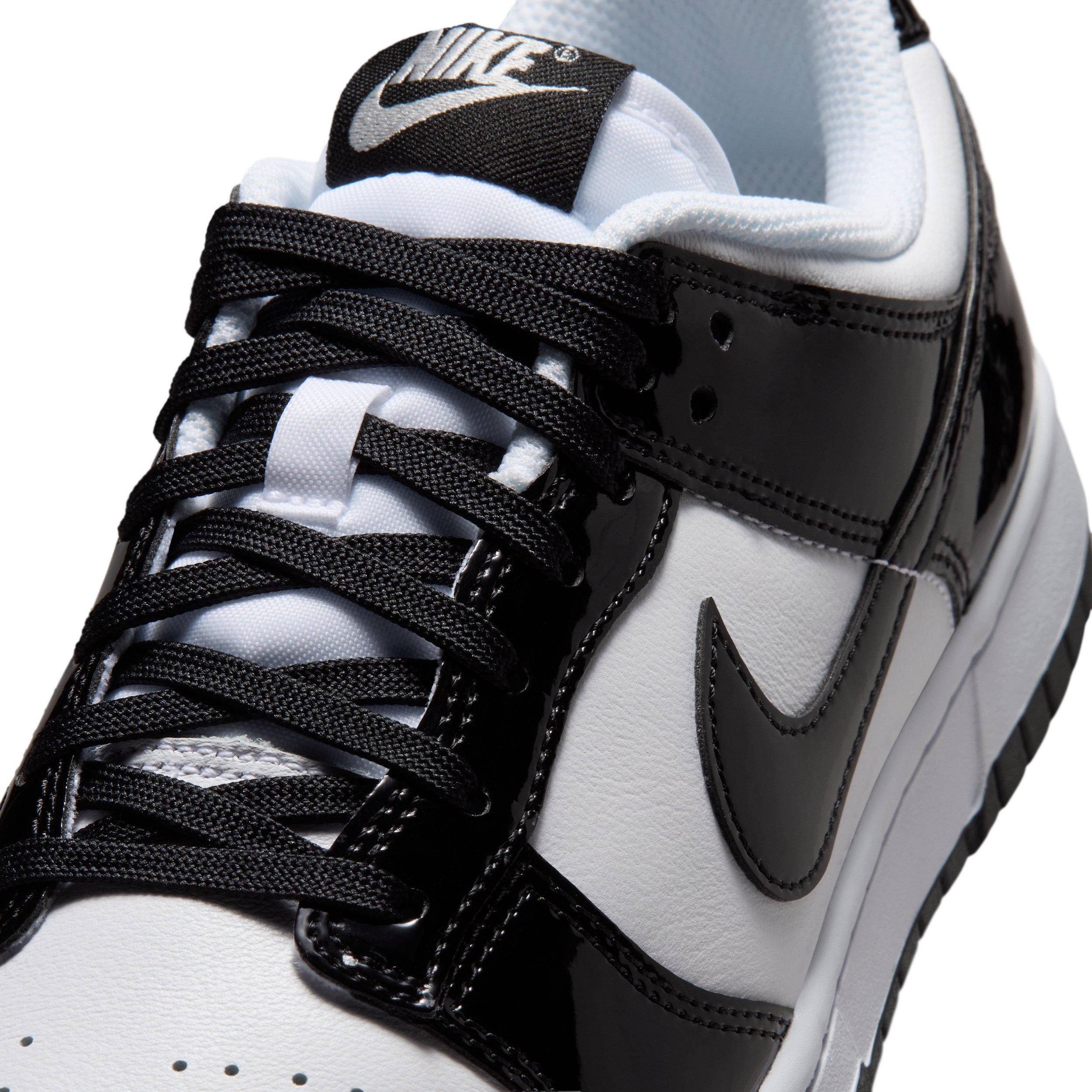 Nike Dunk Low SE "White/White/Metallic Silver/Black" Women's Shoe - WHITE/WHITE/SILVER/BLACK Thumbnail View 7