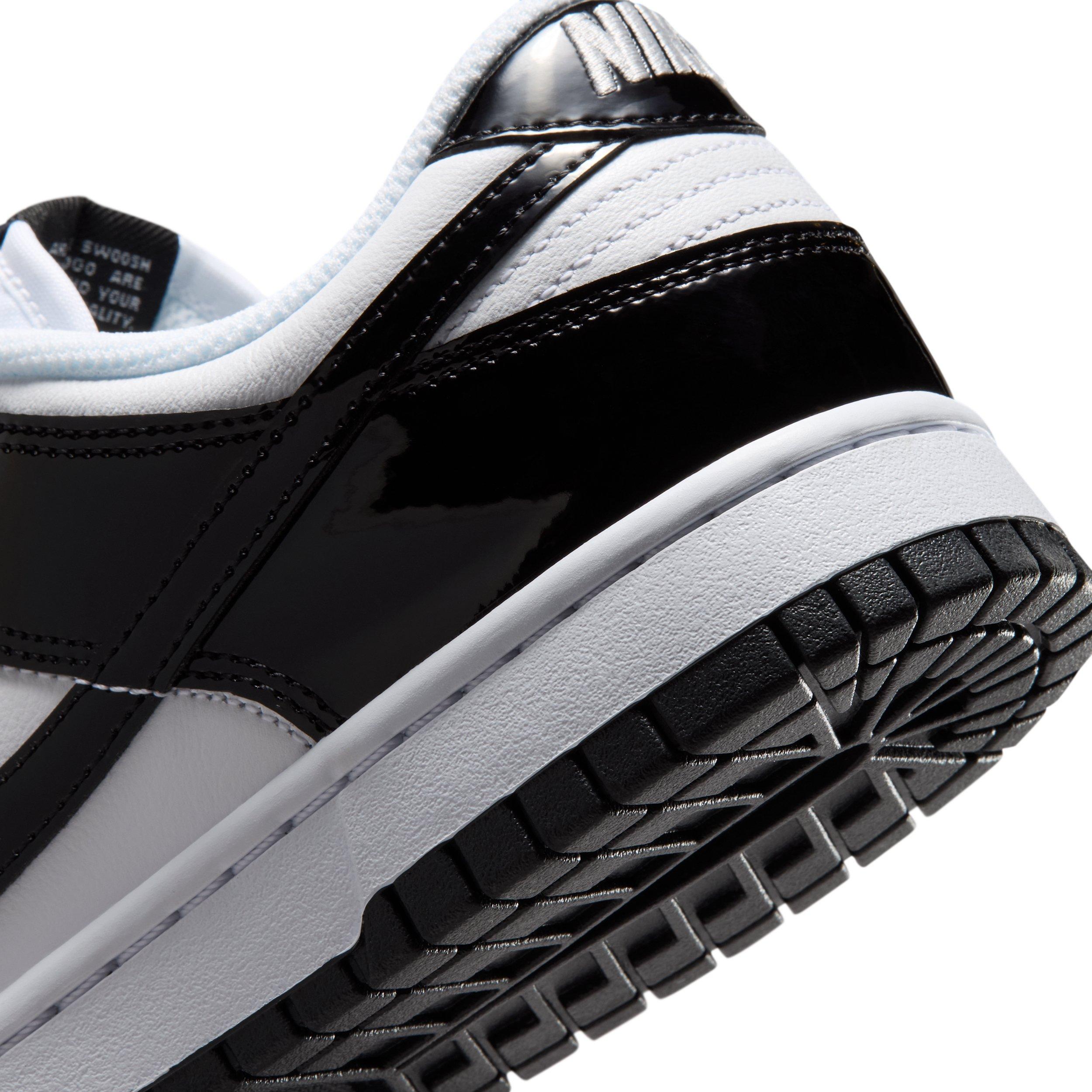 Nike Dunk Low SE "White/White/Metallic Silver/Black" Women's Shoe - WHITE/WHITE/SILVER/BLACK Thumbnail View 8