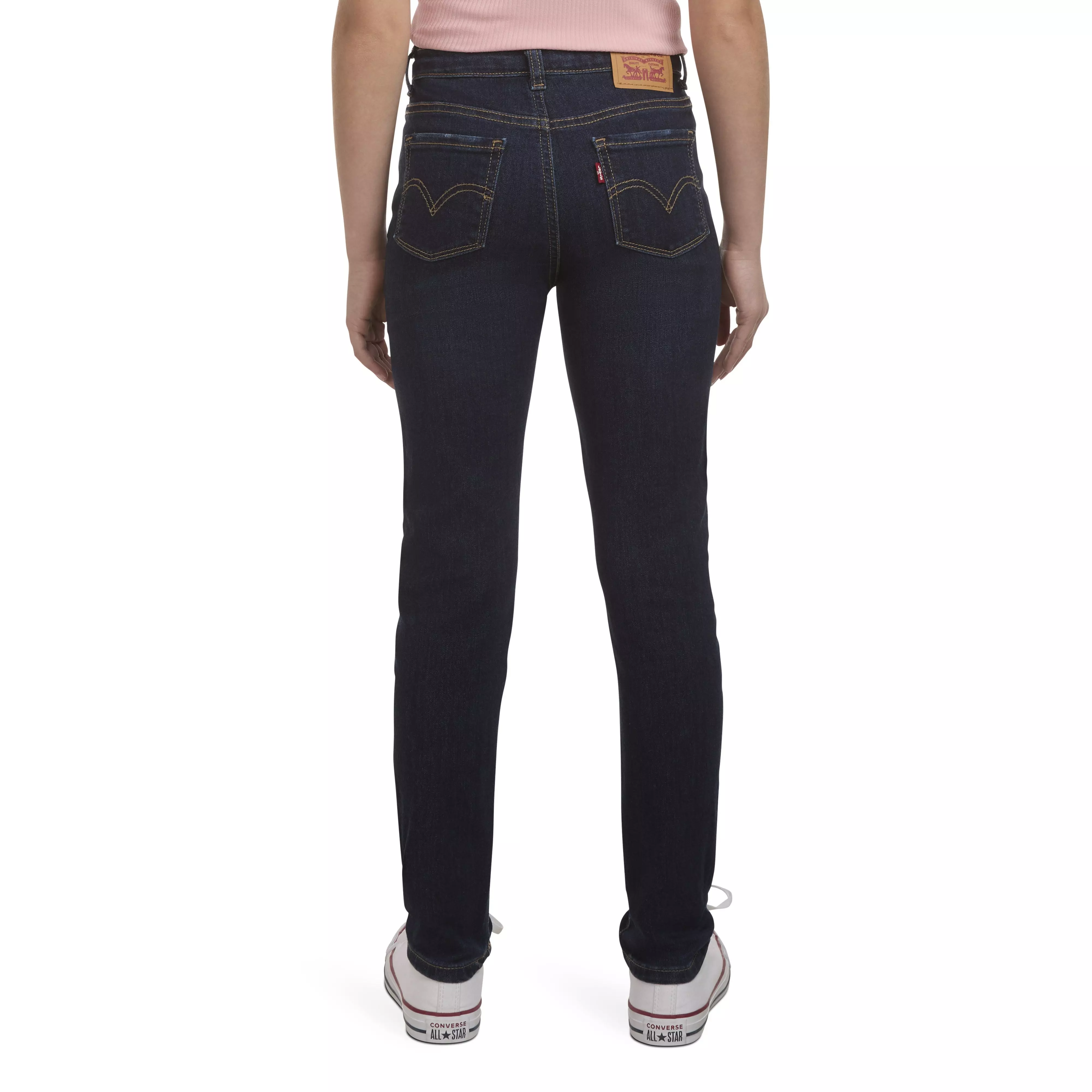 Levi's Big Girls' 720 High Rise Super Skinny Dk Wash Dk Blue Denim Jeans - DK BLUE