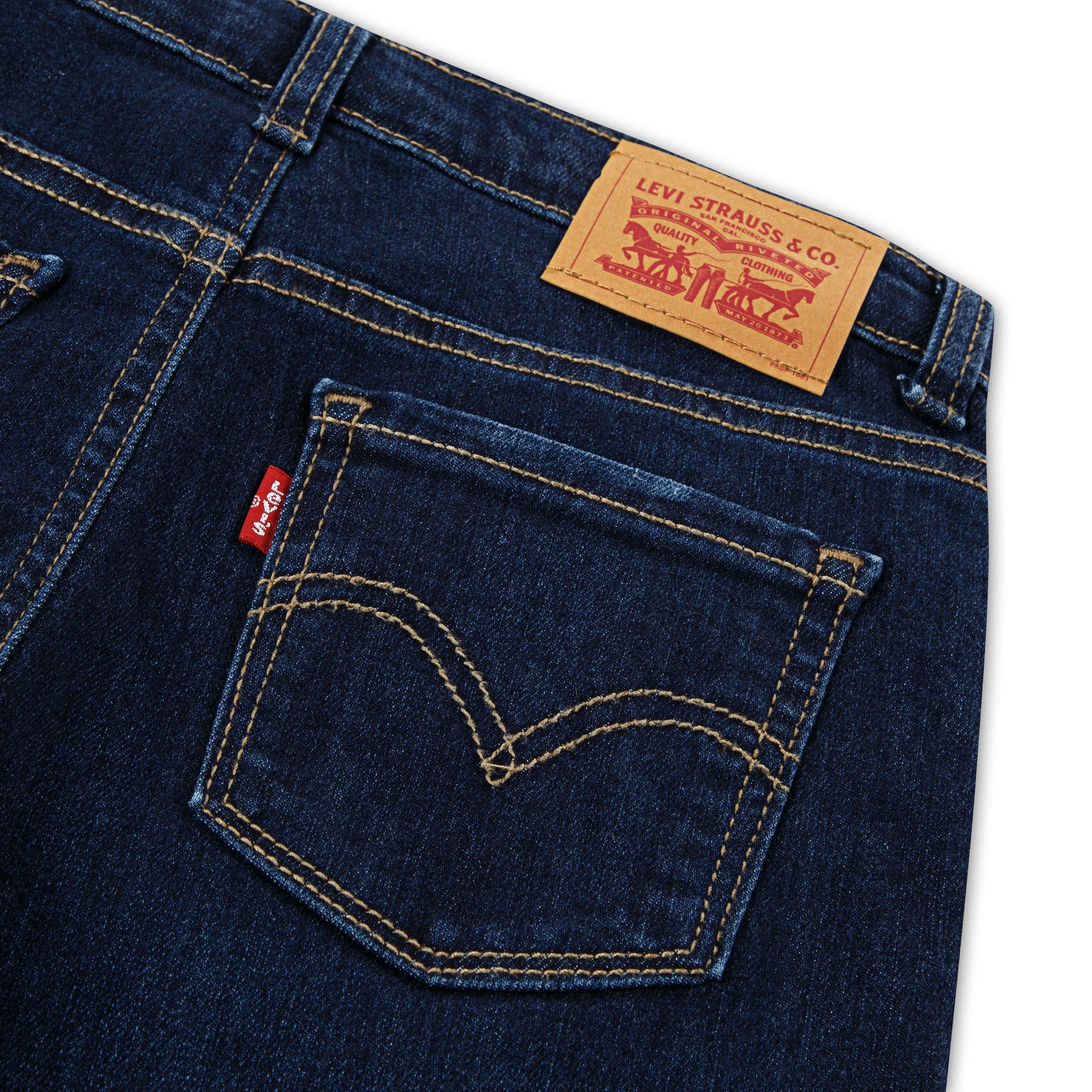 Levi's Big Girls' 720 High Rise Super Skinny Dk Wash Dk Blue Denim Jeans - DK BLUE Thumbnail View 6
