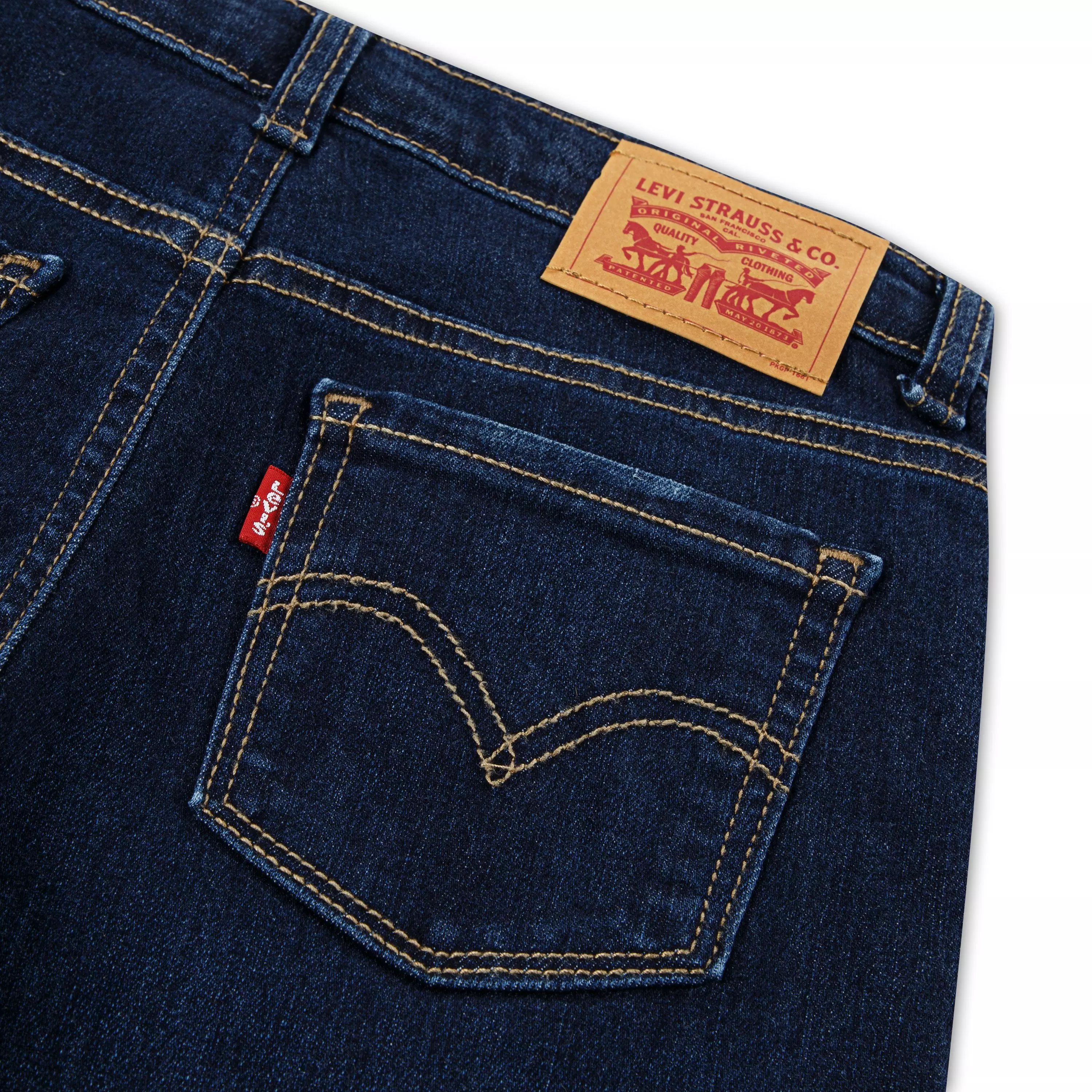 Levi's Big Girls' 720 High Rise Super Skinny Dk Wash Dk Blue Denim Jeans - DK BLUE