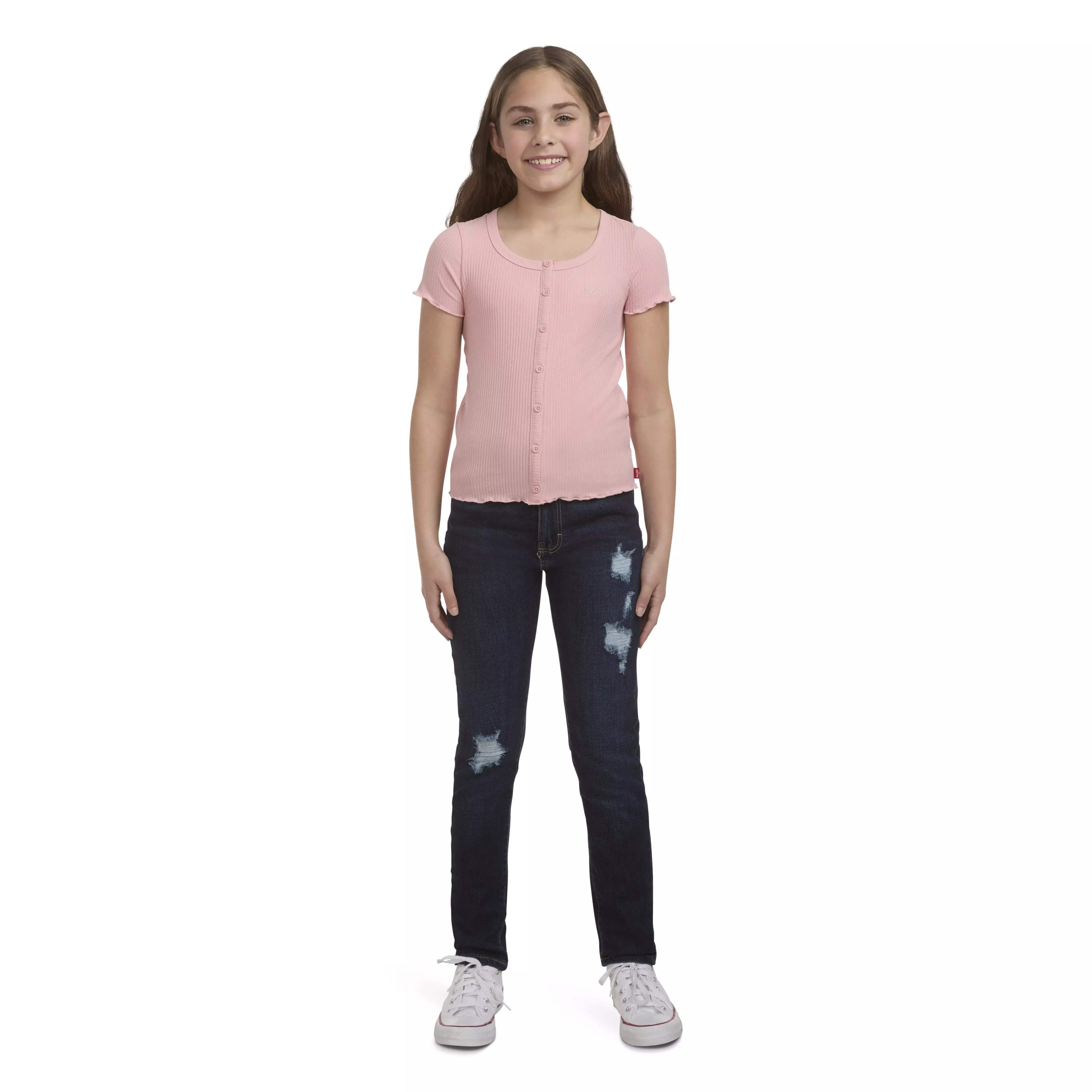 Levi's Big Girls' 720 High Rise Super Skinny Dk Wash Dk Blue Denim Jeans - DK BLUE