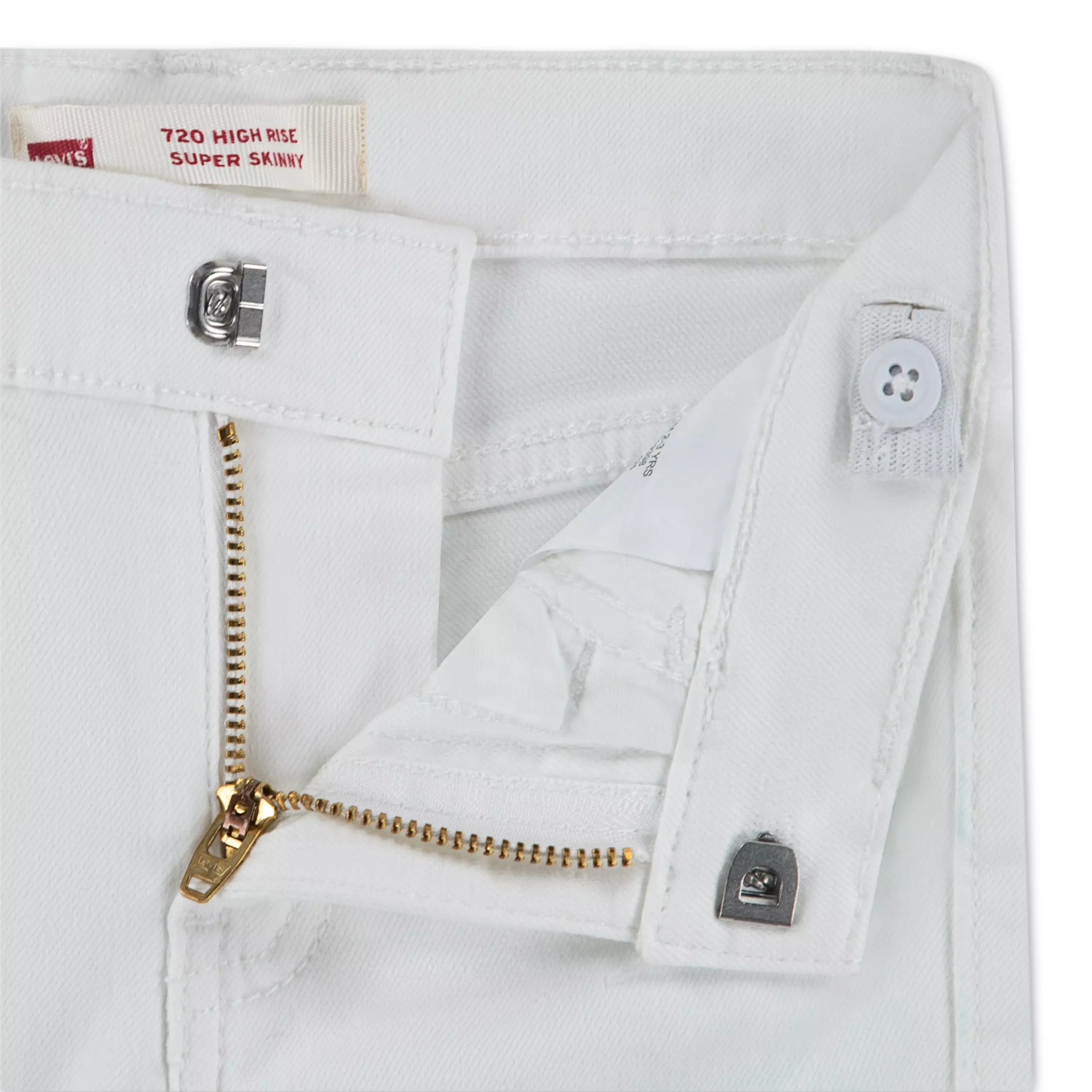 Levi's Toddler Girls' 720 High Rise Super Skinny White Wash White Denim Jeans - WHITE