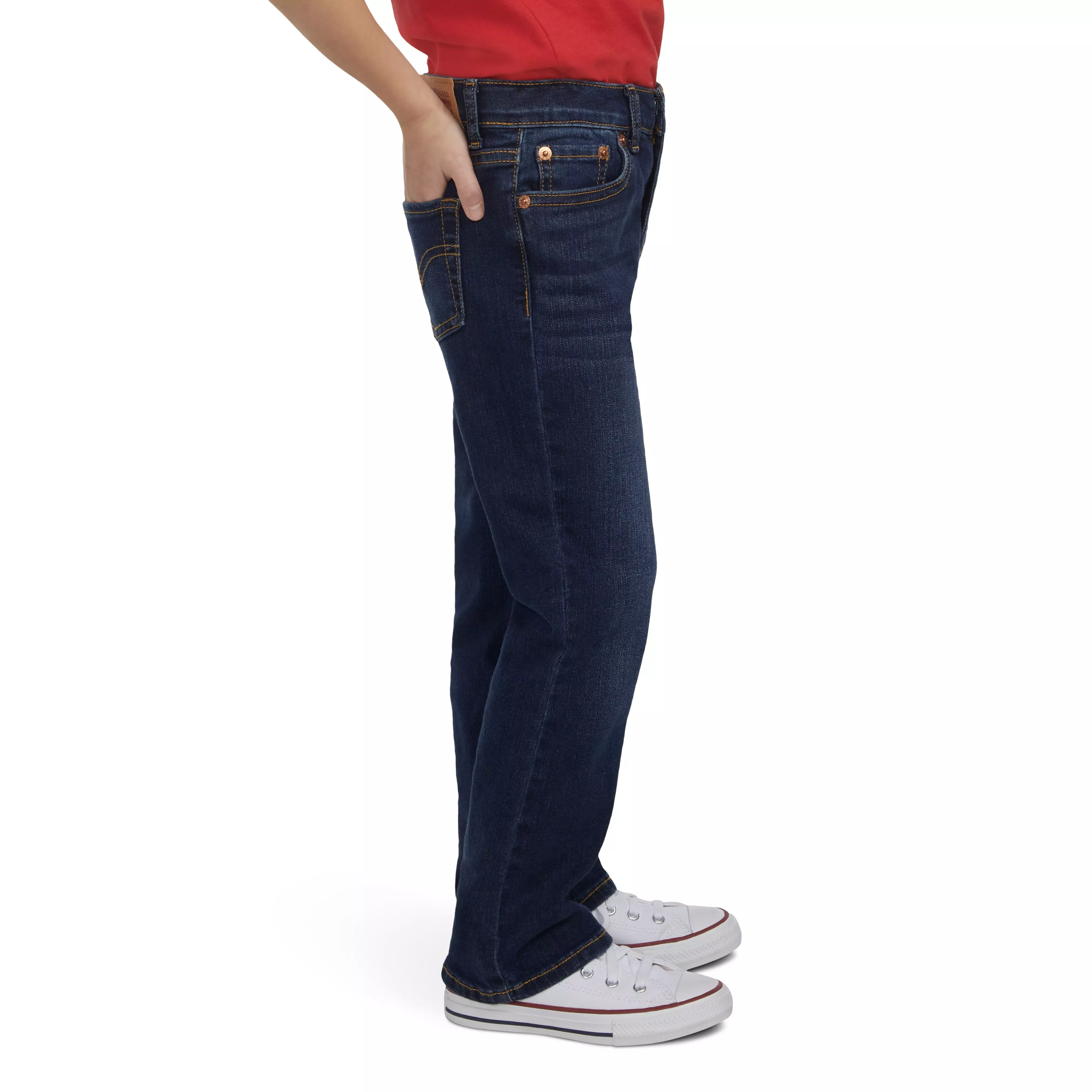 Levi's Little Girls' Classic Bootcut Navy Wash Denim Jeans - NAVY