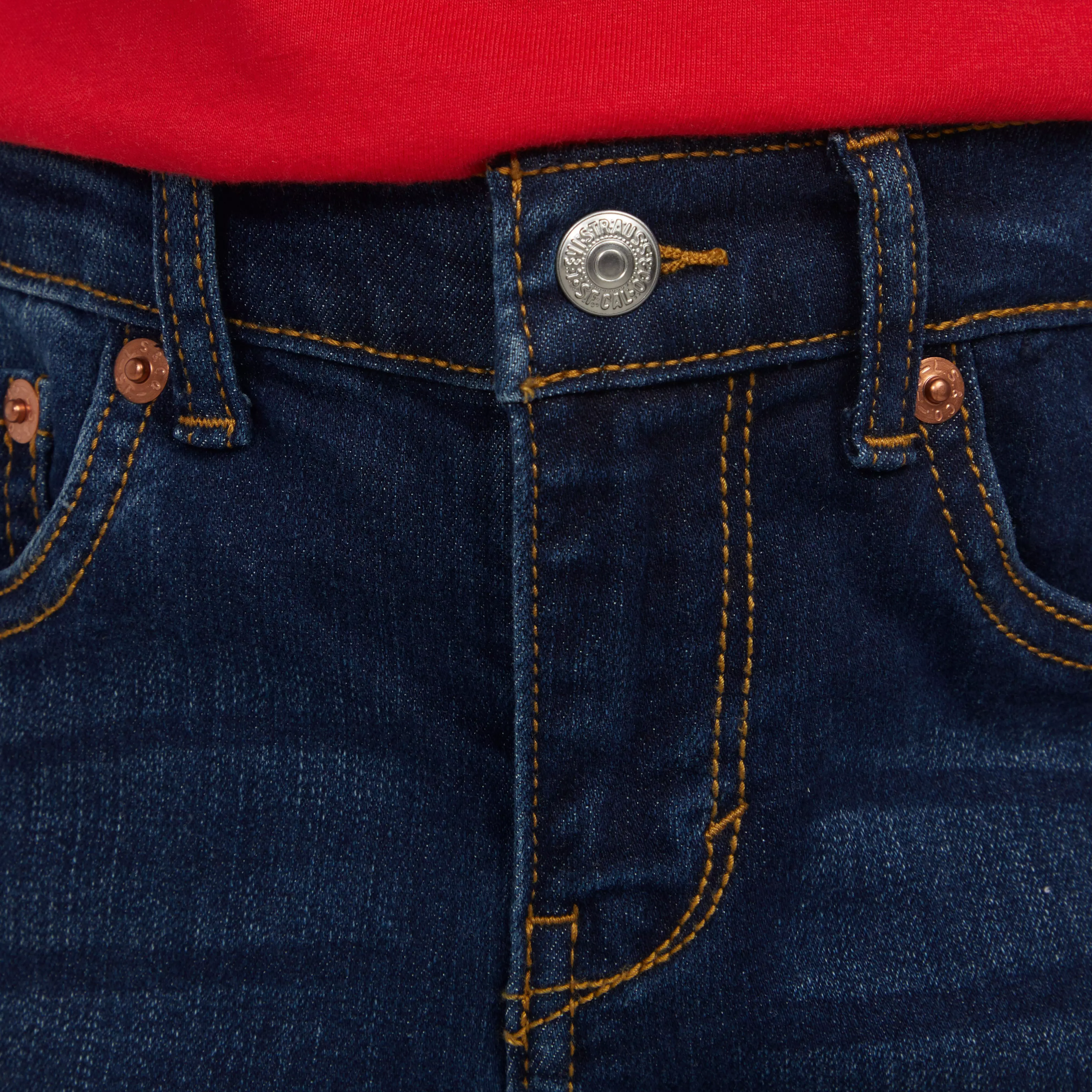 Levi's Little Girls' Classic Bootcut Navy Wash Denim Jeans - NAVY
