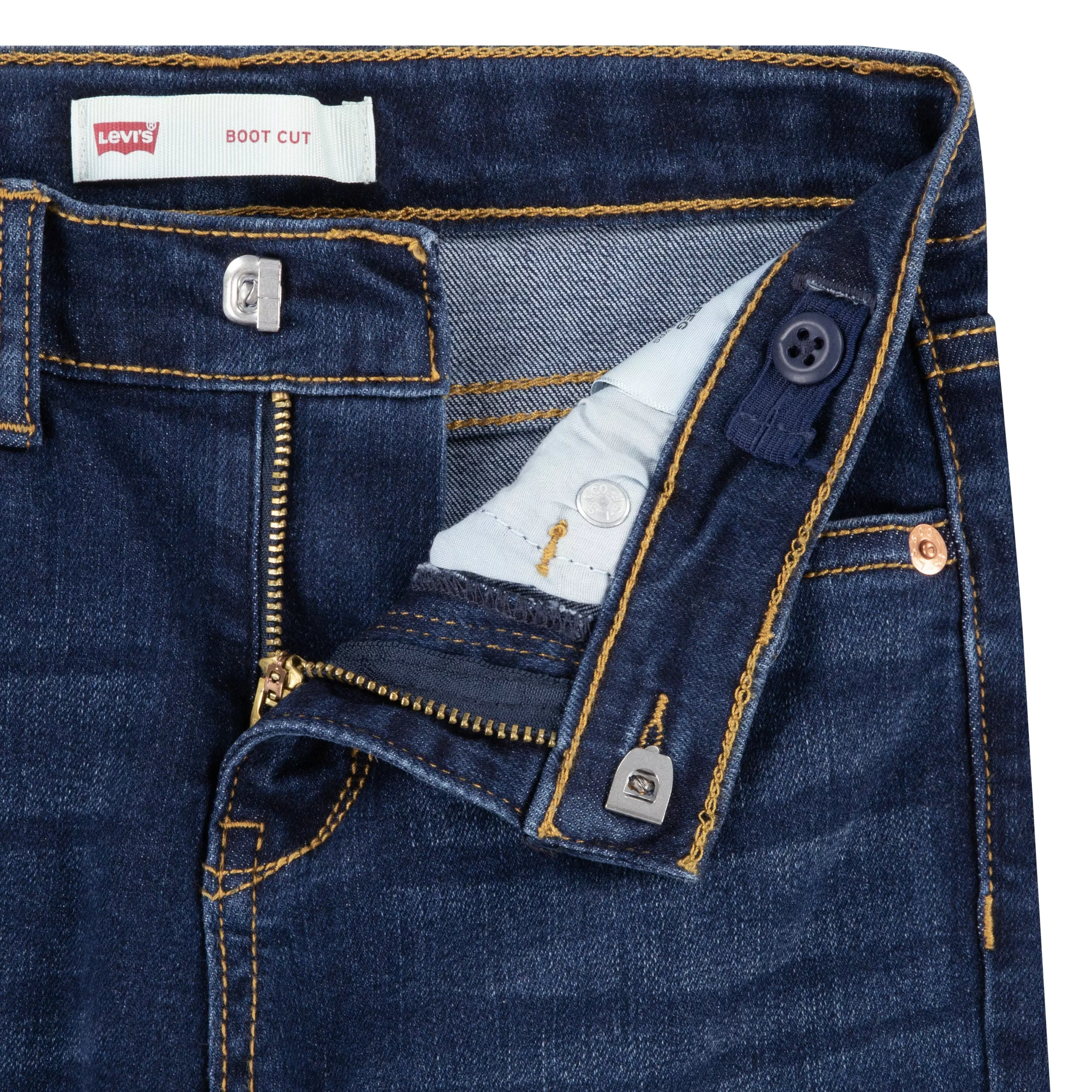 Levi's Little Girls' Classic Bootcut Navy Wash Denim Jeans - NAVY