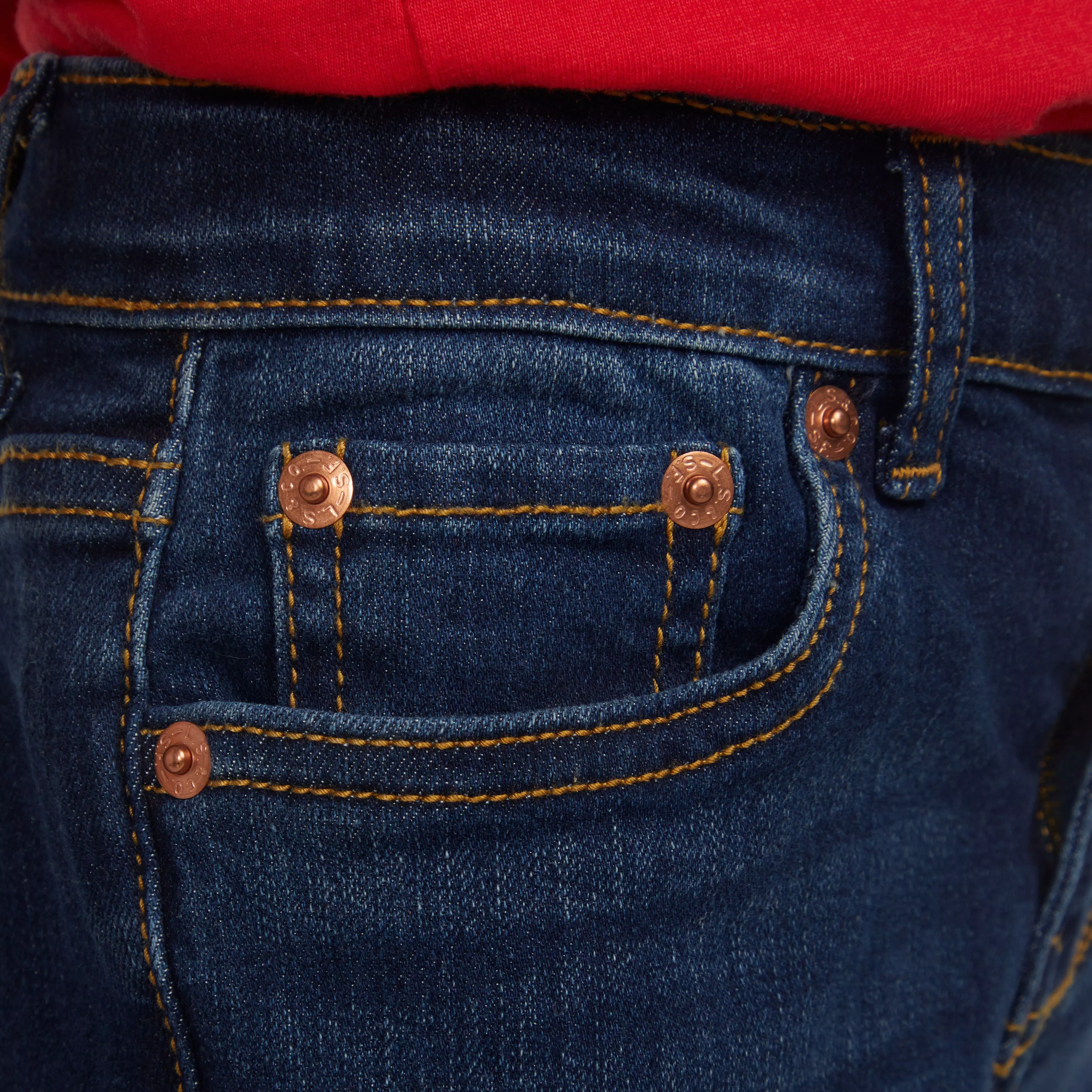 Levi's Little Girls' Classic Bootcut Navy Wash Denim Jeans - NAVY