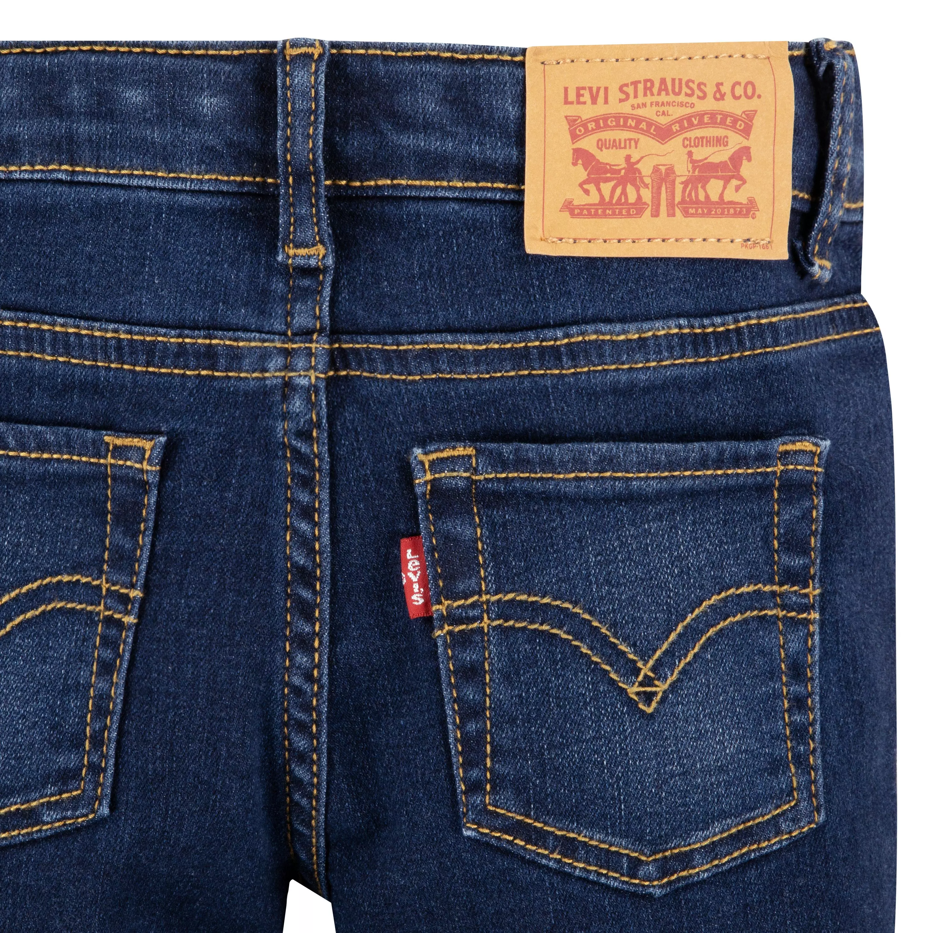 Levi's Little Girls' Classic Bootcut Navy Wash Denim Jeans - NAVY