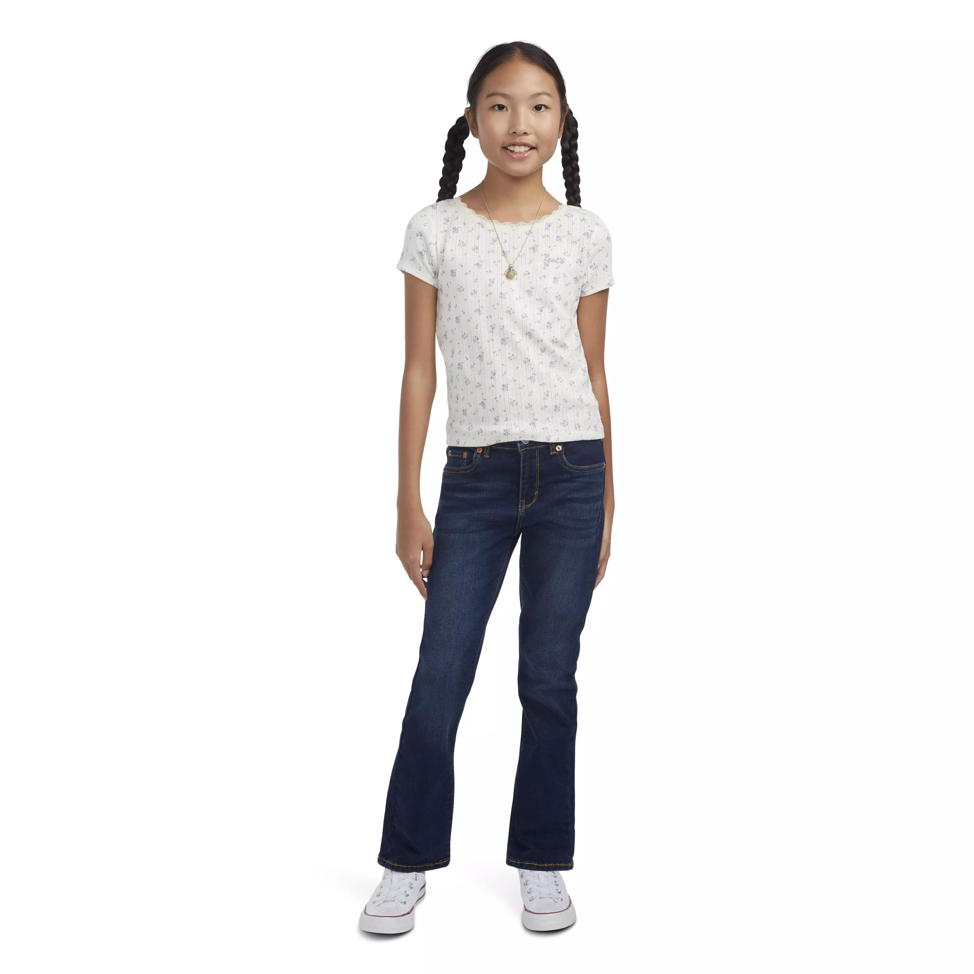 Levi's Big Girls' Classic Bootcut Navy Wash Denim Jeans - NAVY