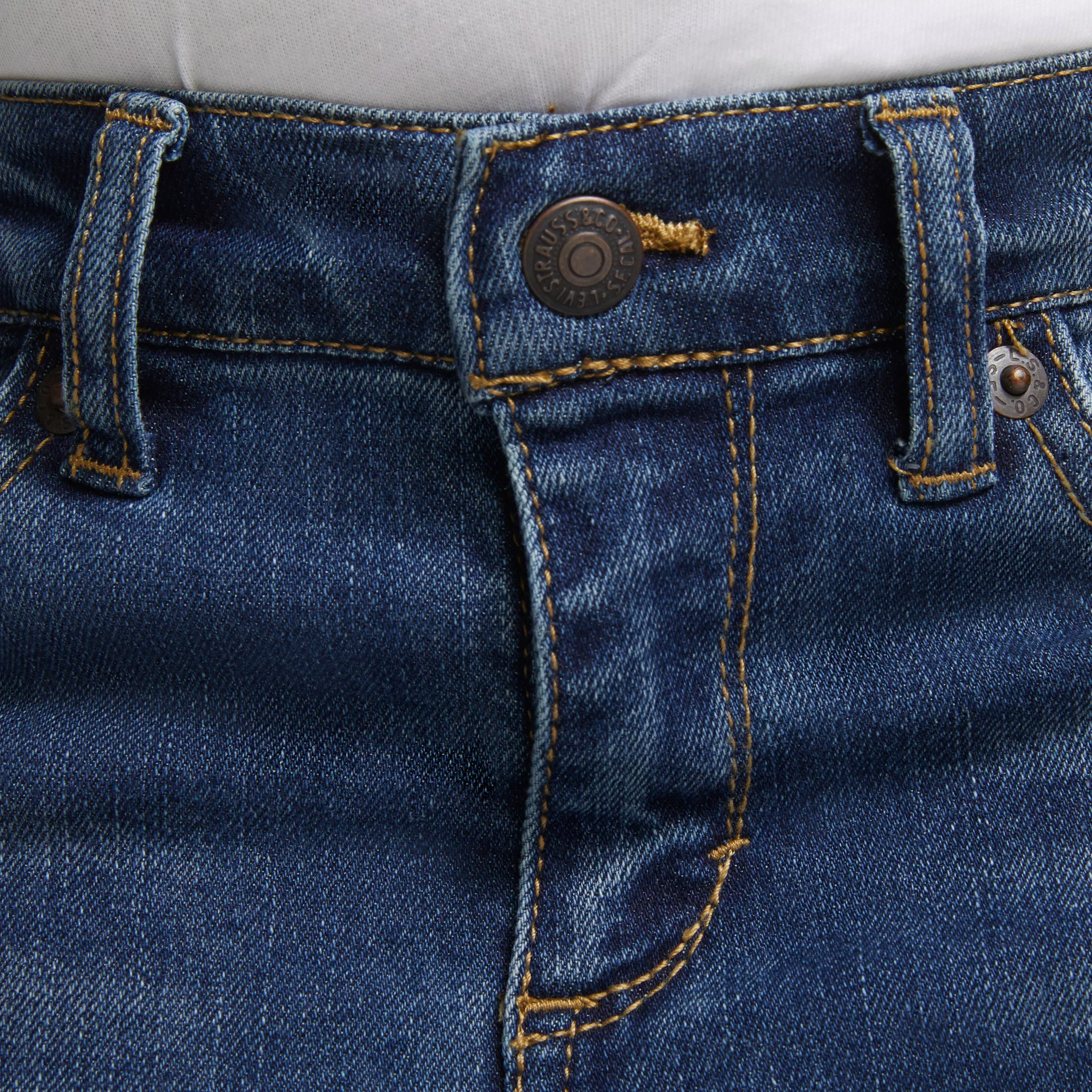 Levi's Little Girls' Classic Bootcut Blue Wash Denim Jeans - DARK BLUE