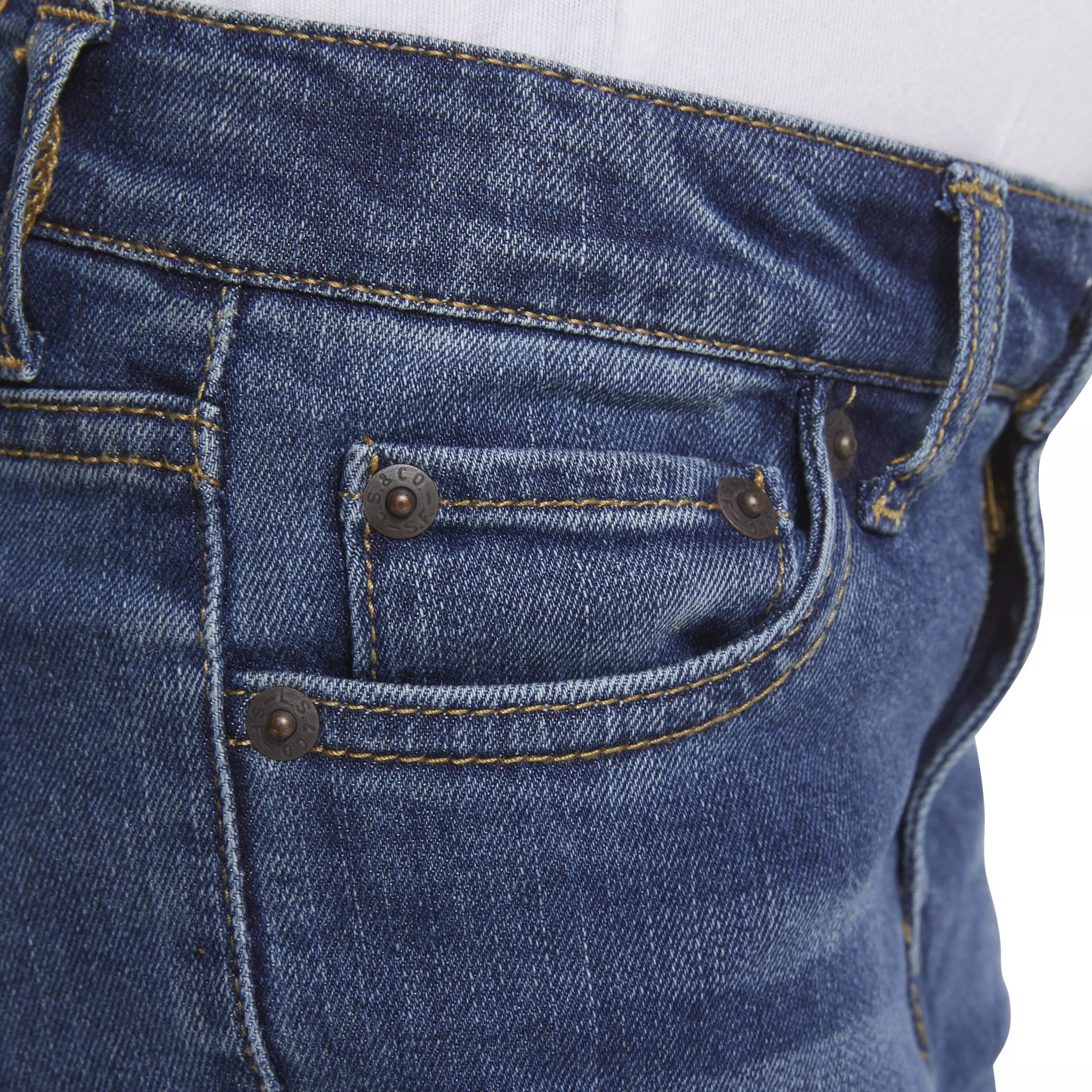 Levi's Little Girls' Classic Bootcut Blue Wash Denim Jeans - DARK BLUE