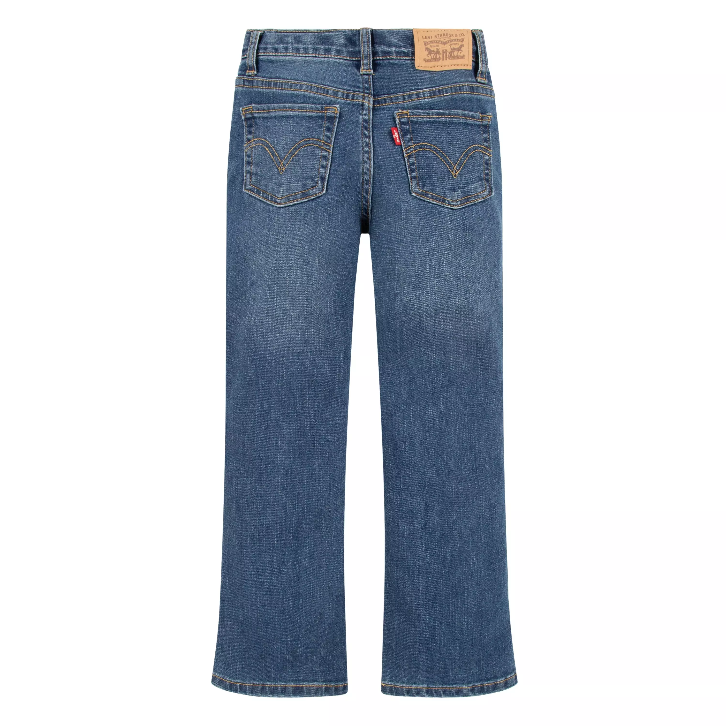 Levi's Little Girls' Classic Bootcut Blue Wash Denim Jeans - DARK BLUE
