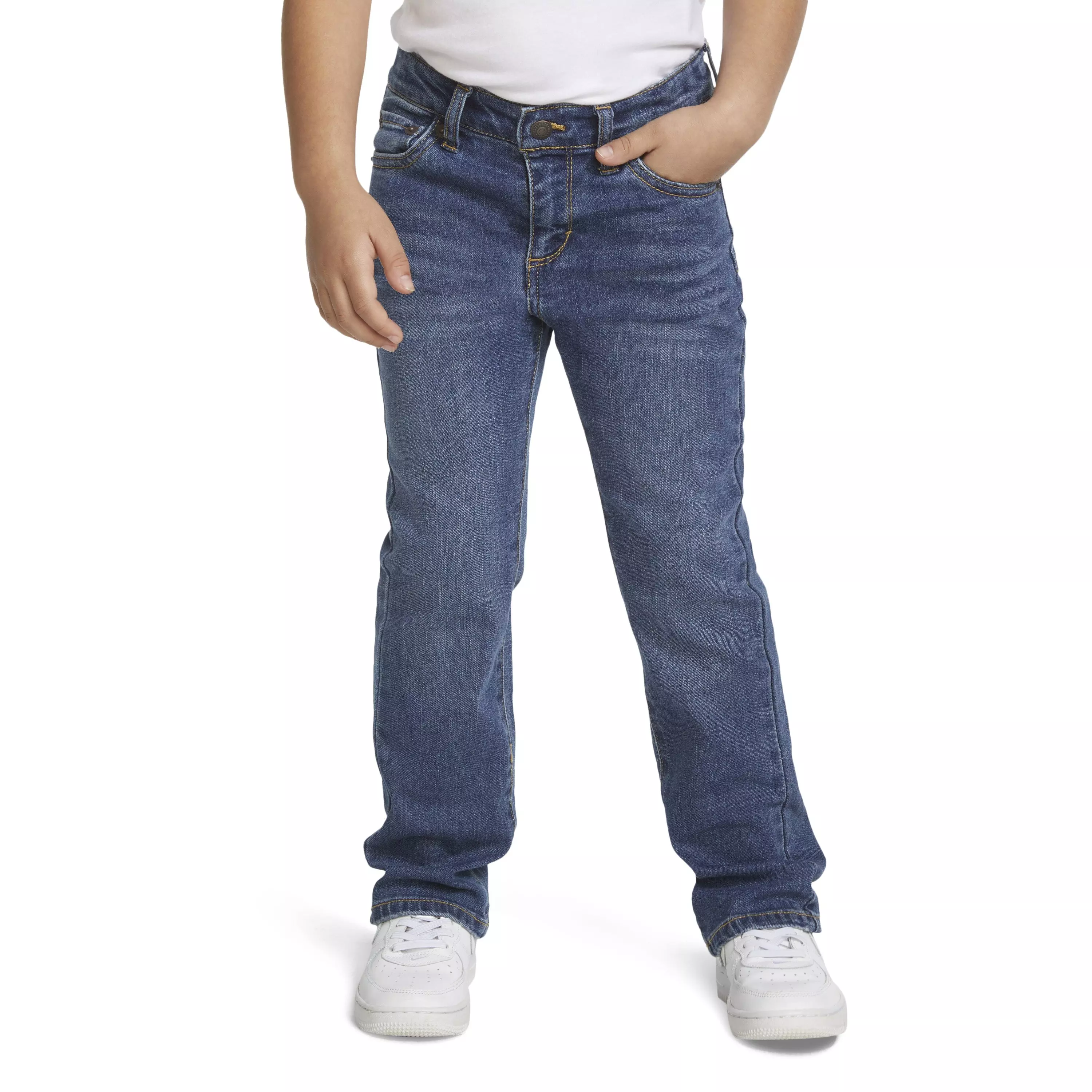 Levi's Little Girls' Classic Bootcut Blue Wash Denim Jeans - DARK BLUE