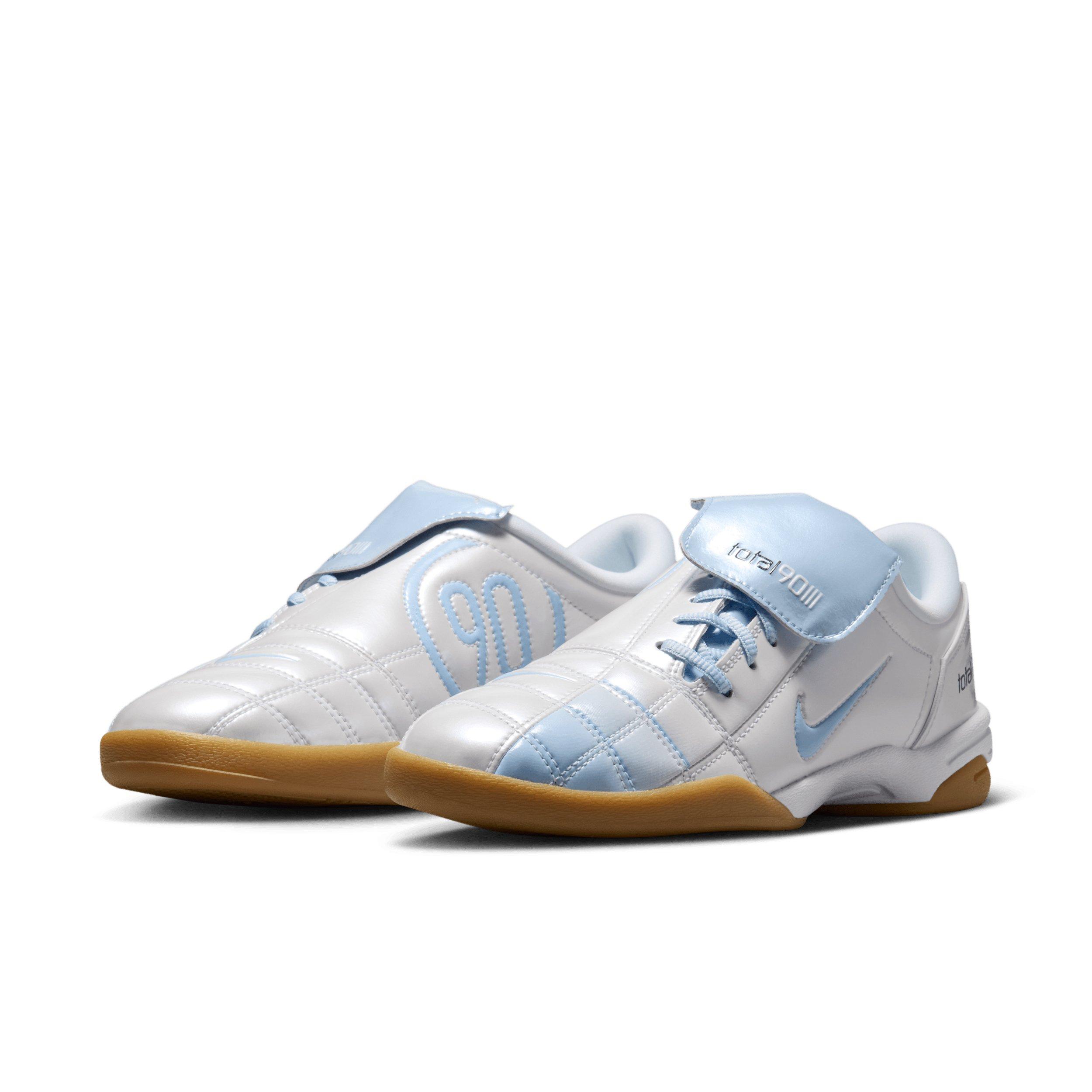 Nike T90 SE "White/Gum Light Brown/Black/Hydrogen Blue" Women's Shoe - WHITE/LT BROWN/BLACK/BLUE