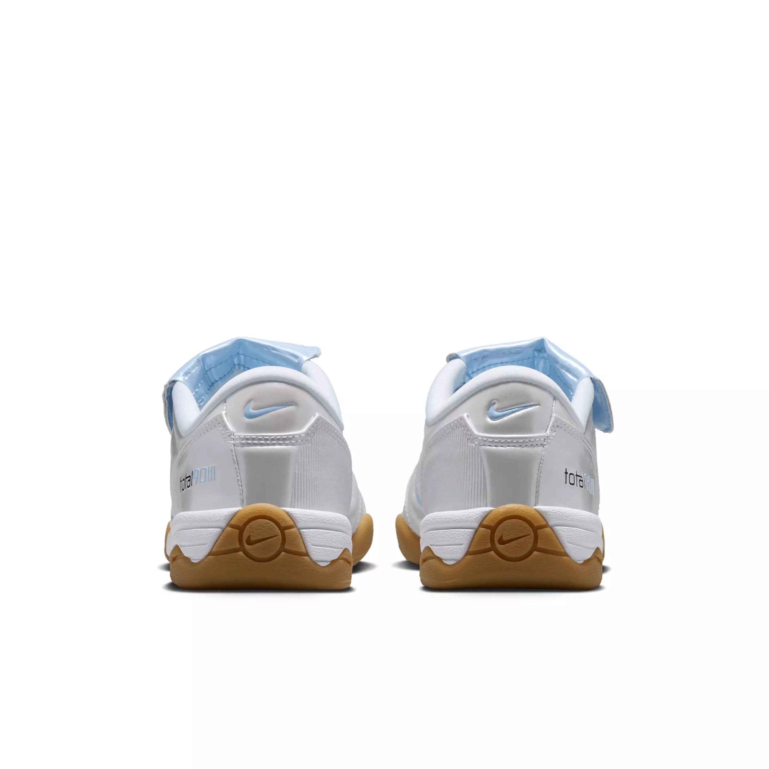 Nike T90 SE "White/Gum Light Brown/Black/Hydrogen Blue" Women's Shoe - WHITE/LT BROWN/BLACK/BLUE