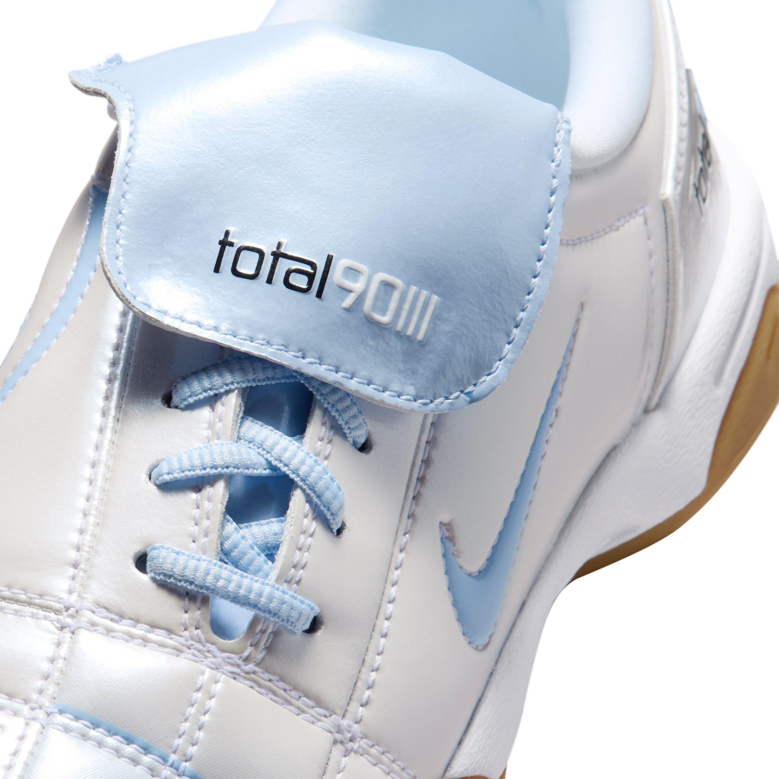 Nike T90 SE "White/Gum Light Brown/Black/Hydrogen Blue" Women's Shoe - WHITE/LT BROWN/BLACK/BLUE