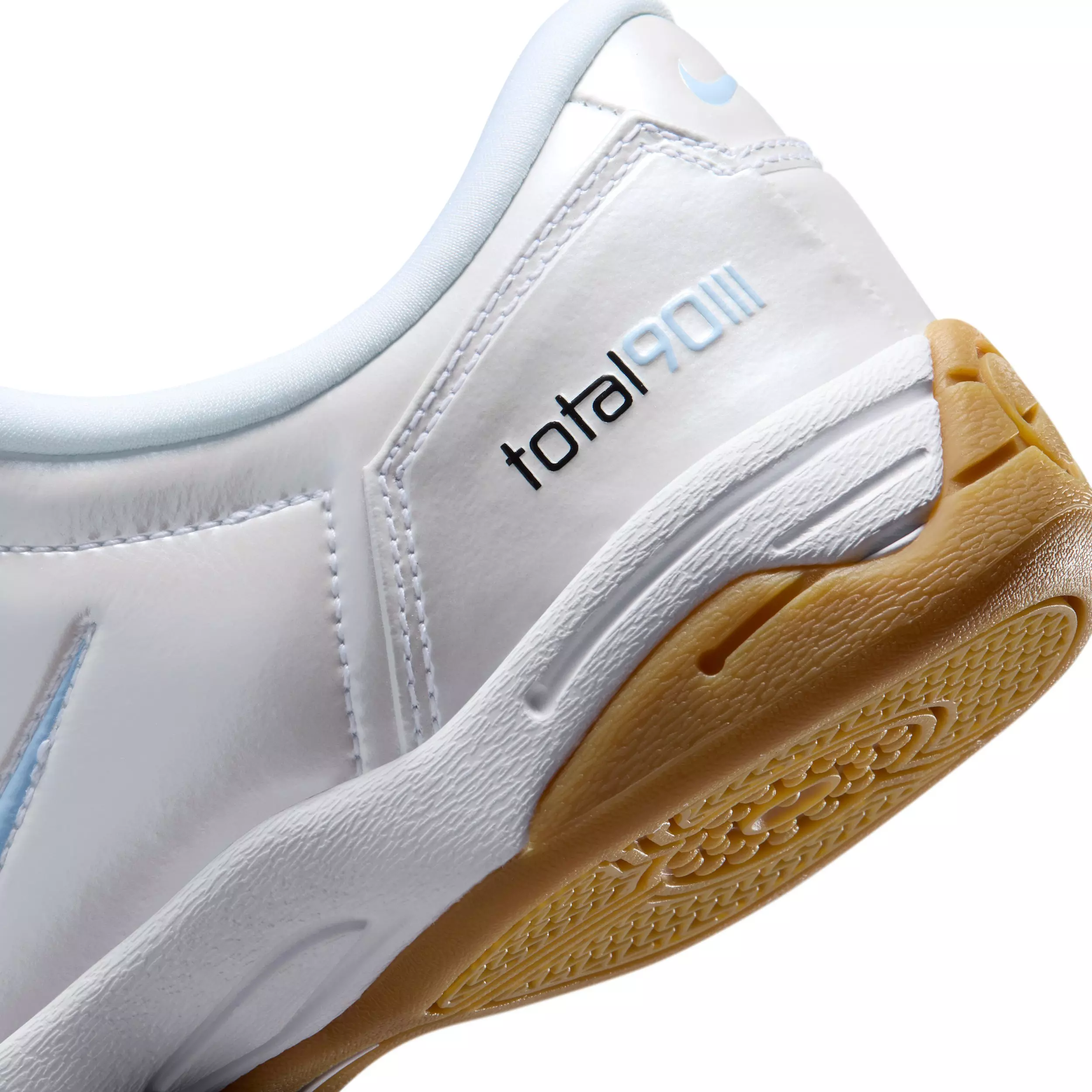 Nike T90 SE "White/Gum Light Brown/Black/Hydrogen Blue" Women's Shoe - WHITE/LT BROWN/BLACK/BLUE