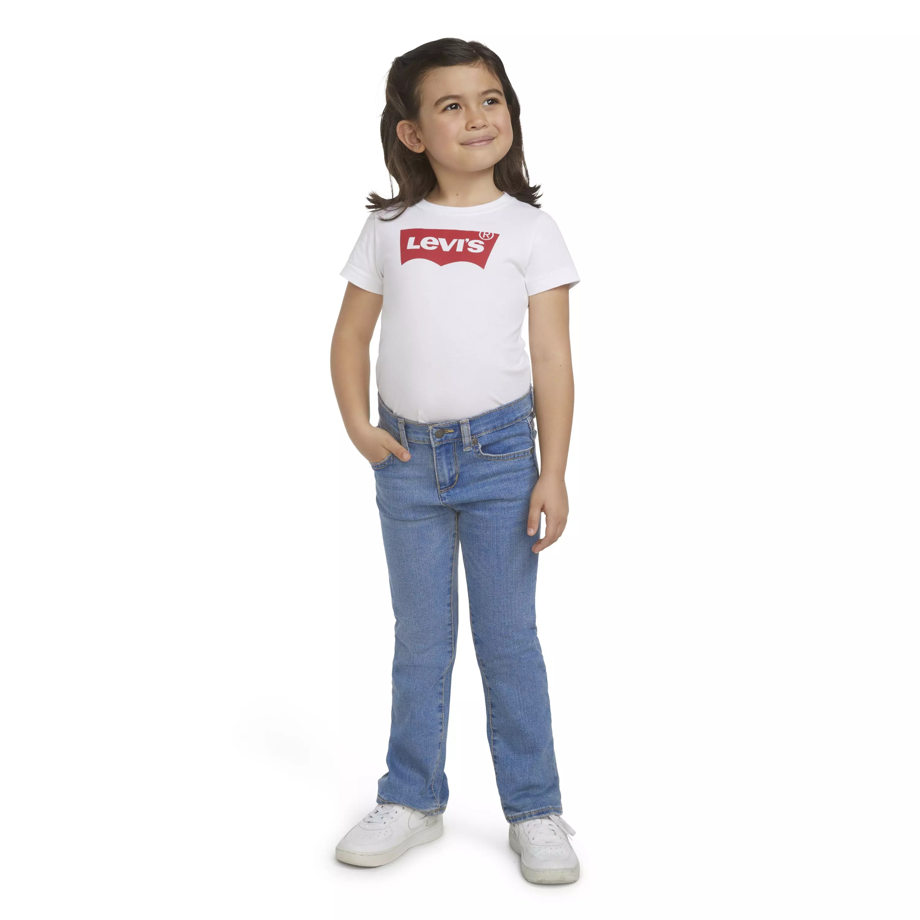 Levi's Little Girls' Classic Bootcut Medium Blue Wash Denim Jeans - MEDIUM BLUE