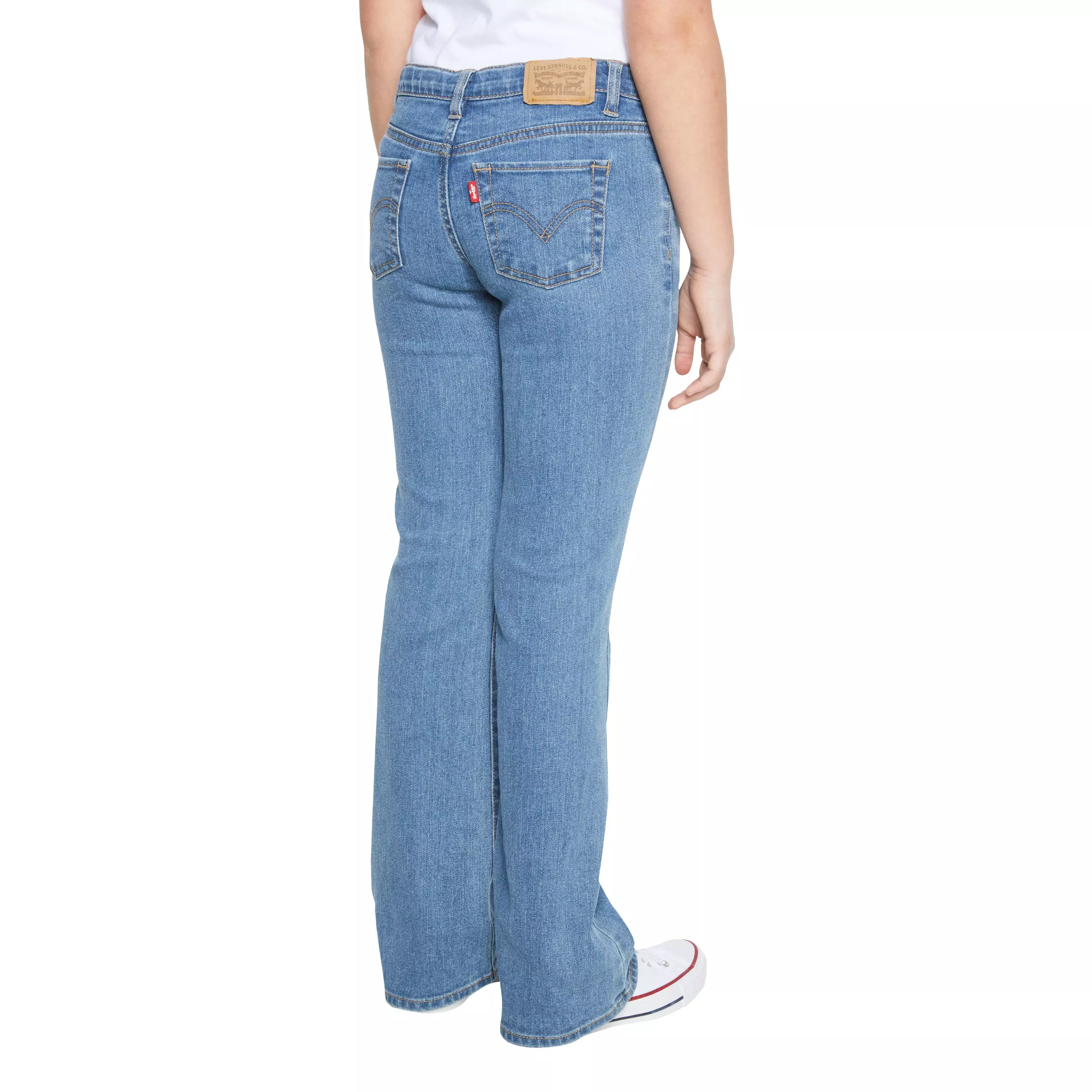 Levi's Big Girls' Classic Bootcut Medium Blue Wash Denim Jeans - MEDIUM BLUE