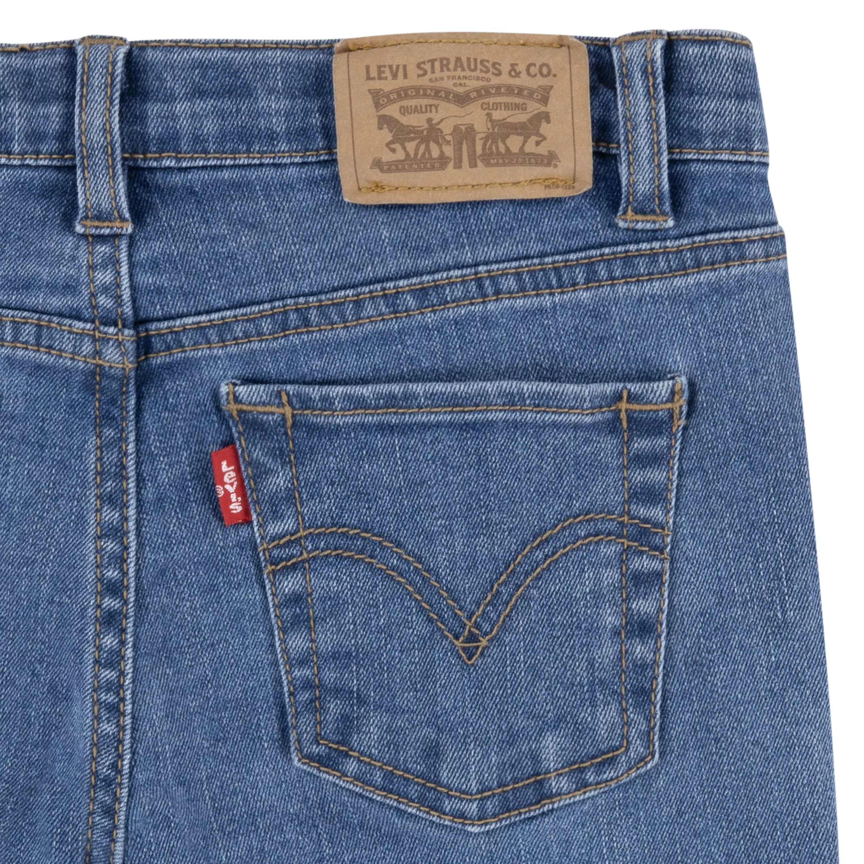 Levi's Big Girls' Classic Bootcut Medium Wash Denim Jeans - Blue - MEDIUM BLUE