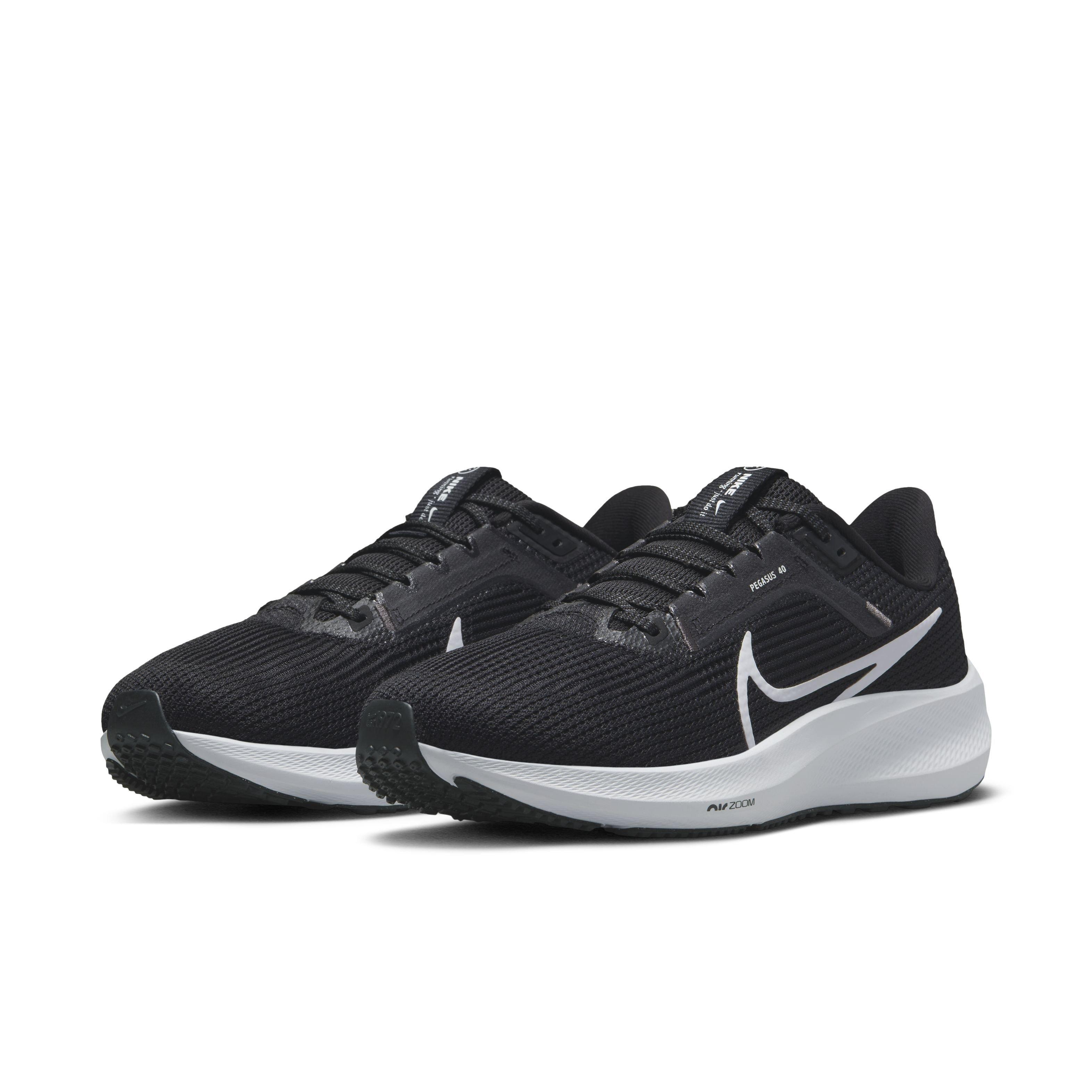 Nike Pegasus 40 "Black/Iron Grey/White" Women's Road Running Shoe - BLACK/GREY/WHITE Thumbnail View 3