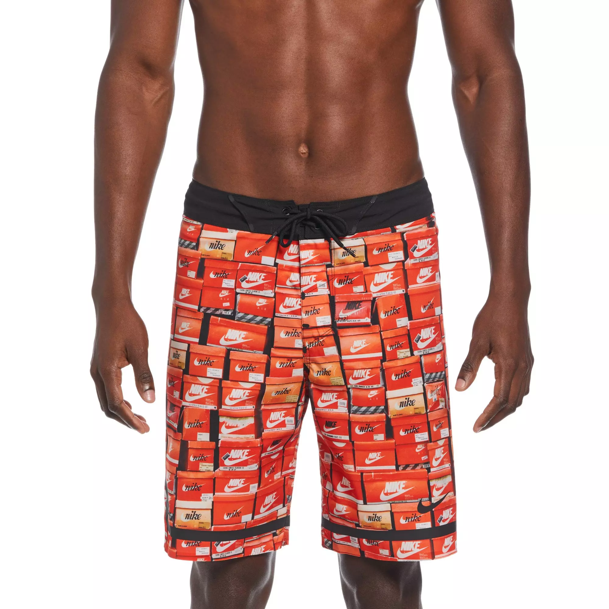 Nike Men's Swim Stacked 9" Swim Boardshorts - Orange - ORANGE