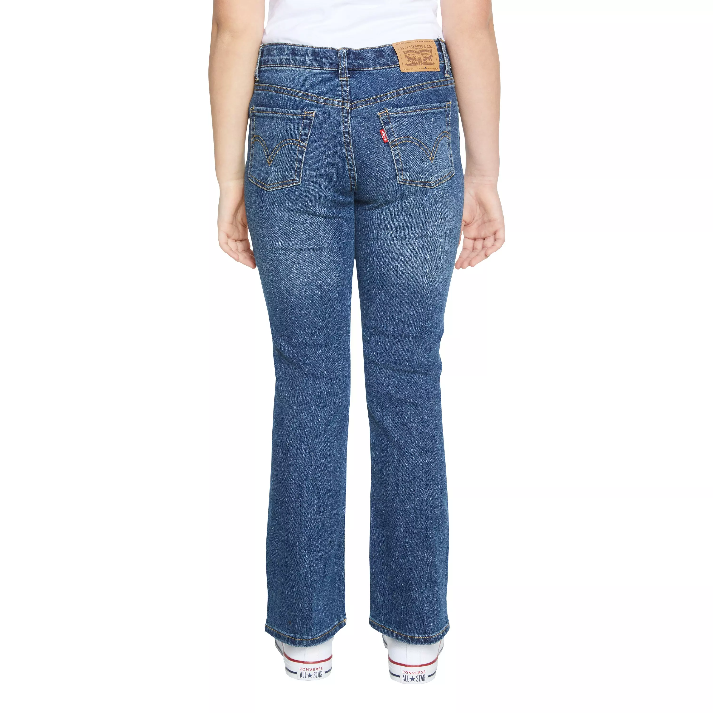 Levi's Big Girls' Classic Bootcut Dark Blue Wash Denim Jeans - DARK BLUE