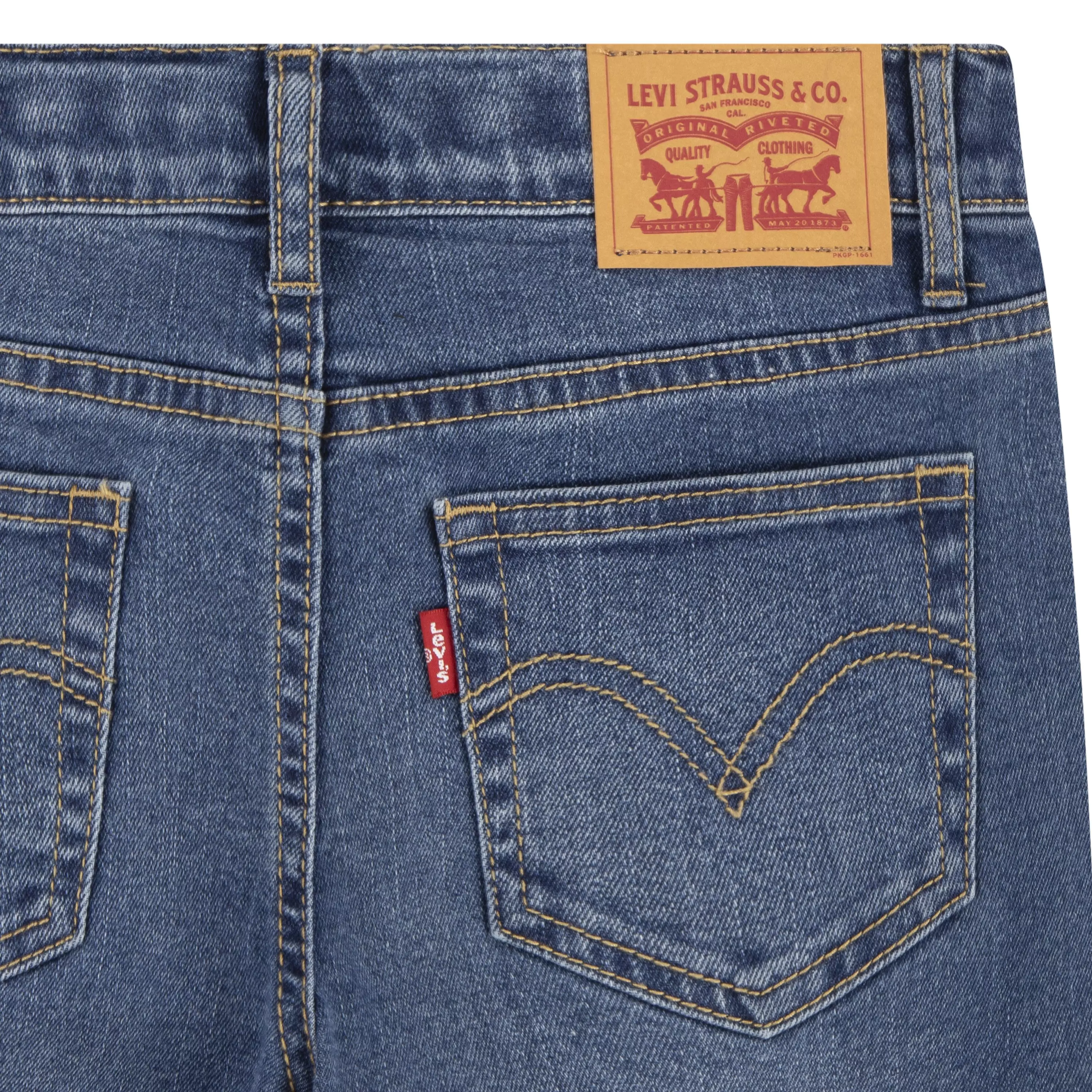 Levi's Big Girls' Classic Bootcut Dark Blue Wash Denim Jeans - DARK BLUE