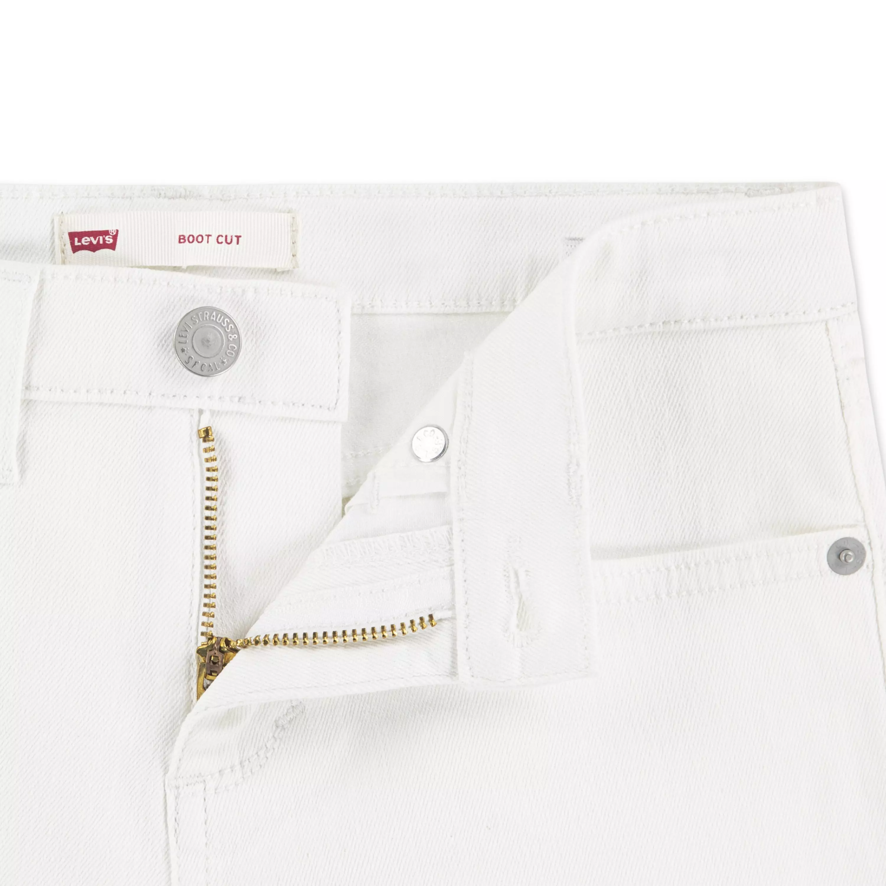 Levi's Little Girls' Classic Bootcut Denim White Wash Jeans - WHITE