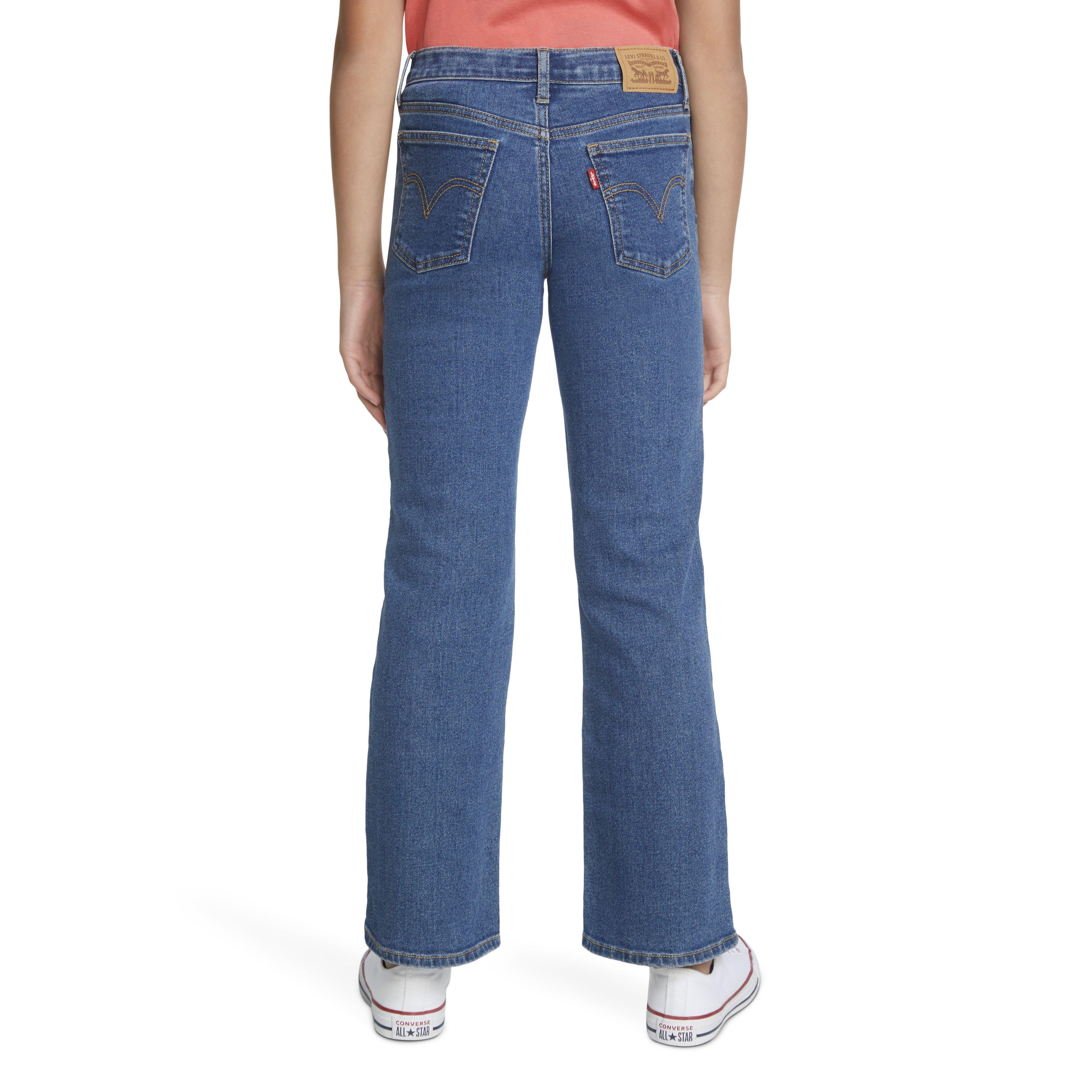 Levi's Wide Leg Med Washed Big Girls' Denim Blue Jeans - BLUE Thumbnail View 2